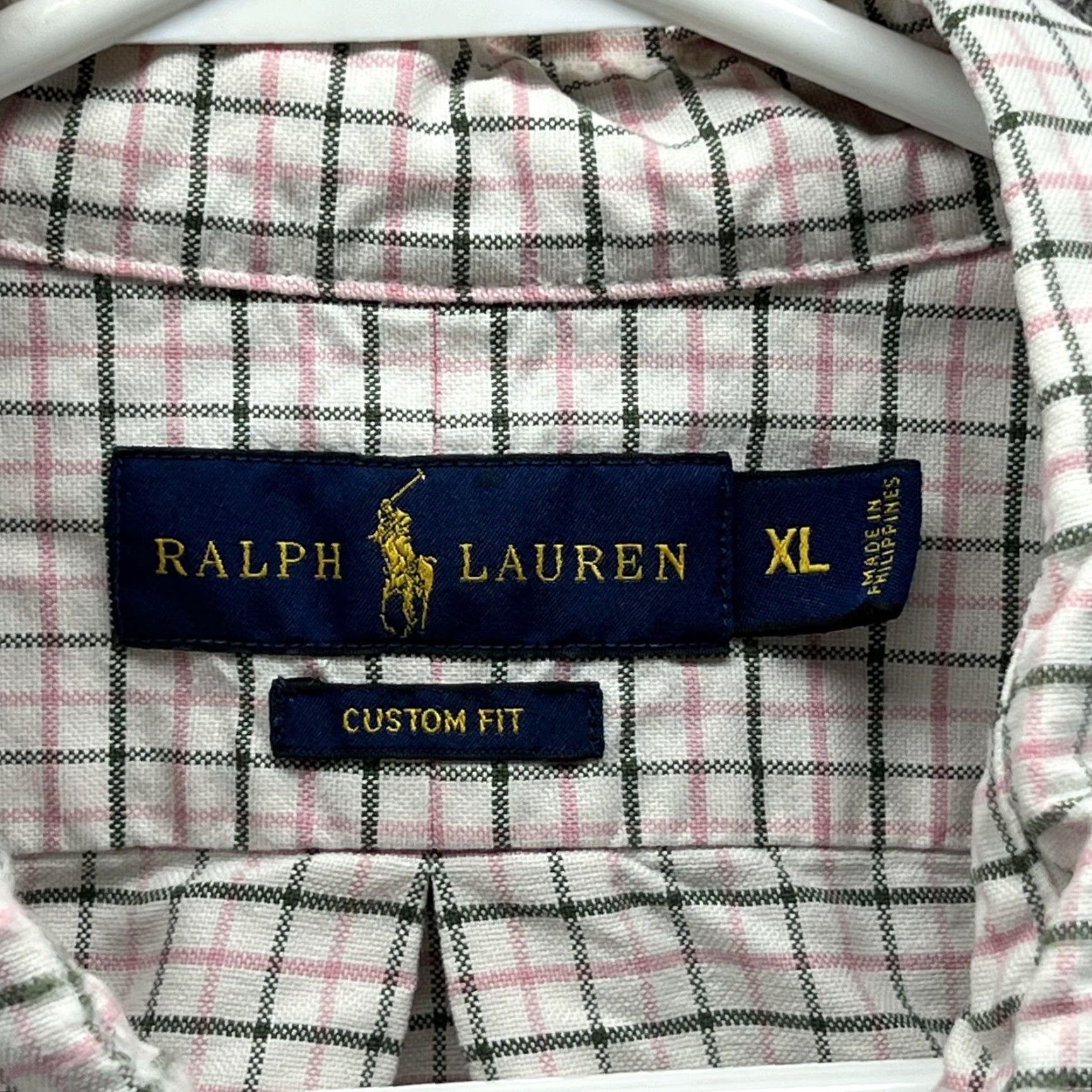 Ralph Lauren Ralph Lauren Shirt Mens XL White Check Long Sleeve Button Front Custom Fit Size US XL / EU 56 / 4 - 2 Thumbnail