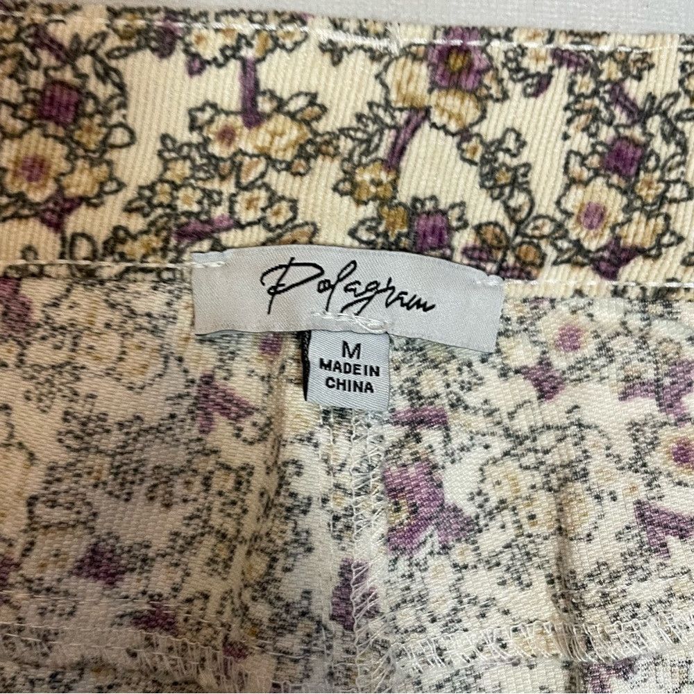 Other New Polagram Corduroy Floral High-Rise Wide Leg Jeans Pants Size 32" / US 10 / IT 46 - 5 Thumbnail