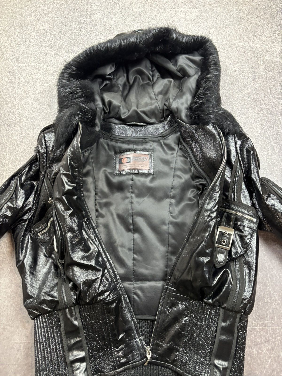 Hysteric Glamour Rick Owens VTG Yohji Yamamoto Style Fur Hood Leather Jacket Size US M / EU 48-50 / 2 - 8 Thumbnail