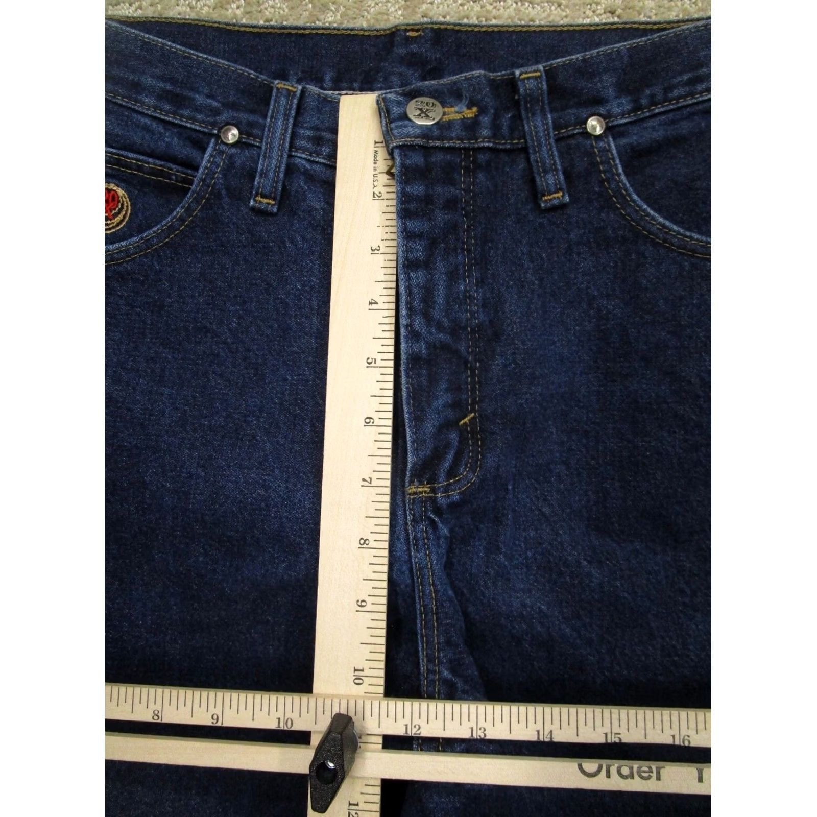 Wrangler Wrangler 20X Jeans Women 10 Blue High Rise Straight Western Pants Dark Wash VTG Jeans Size 32" / US 10 / IT 46 - 6 Thumbnail