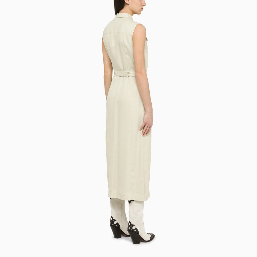 Calvin Klein o1d2blof0824 Midi Chemisier Dress in Ivory Size XS / US 0-2 / IT 36-38 - 3 Thumbnail