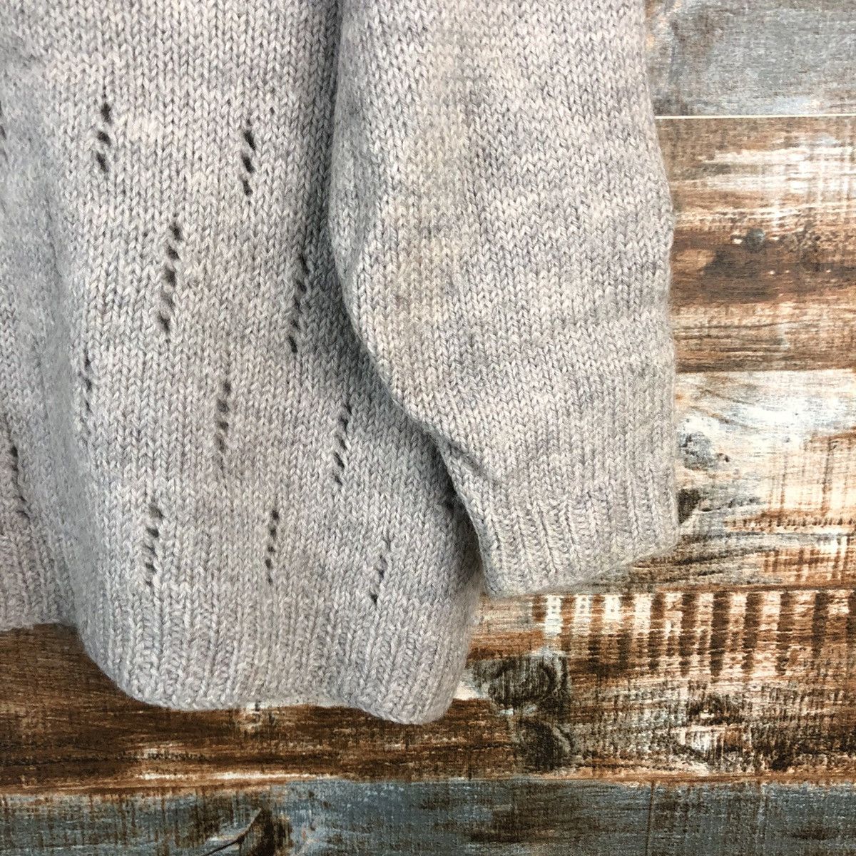 Japanese Brand × Vintage Japanese Brand Grey Hand Knit Cardigan #A2293 Size S / US 4 / IT 40 - 13 Thumbnail