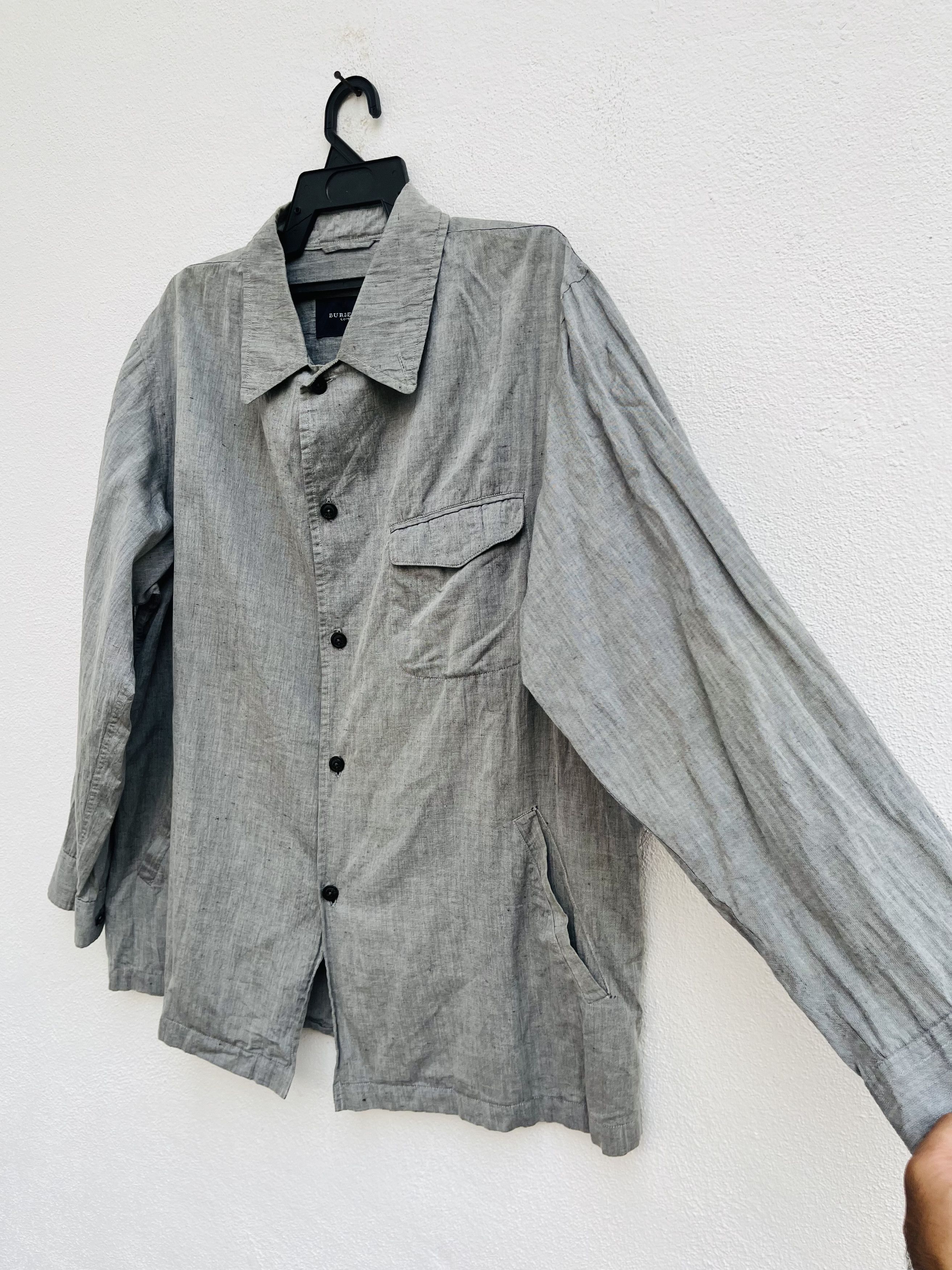 Burberry × Japanese Brand × Vintage Vintage Burberry London Grey Button Up Fashion Style Size US XL / EU 56 / 4 - 5 Thumbnail