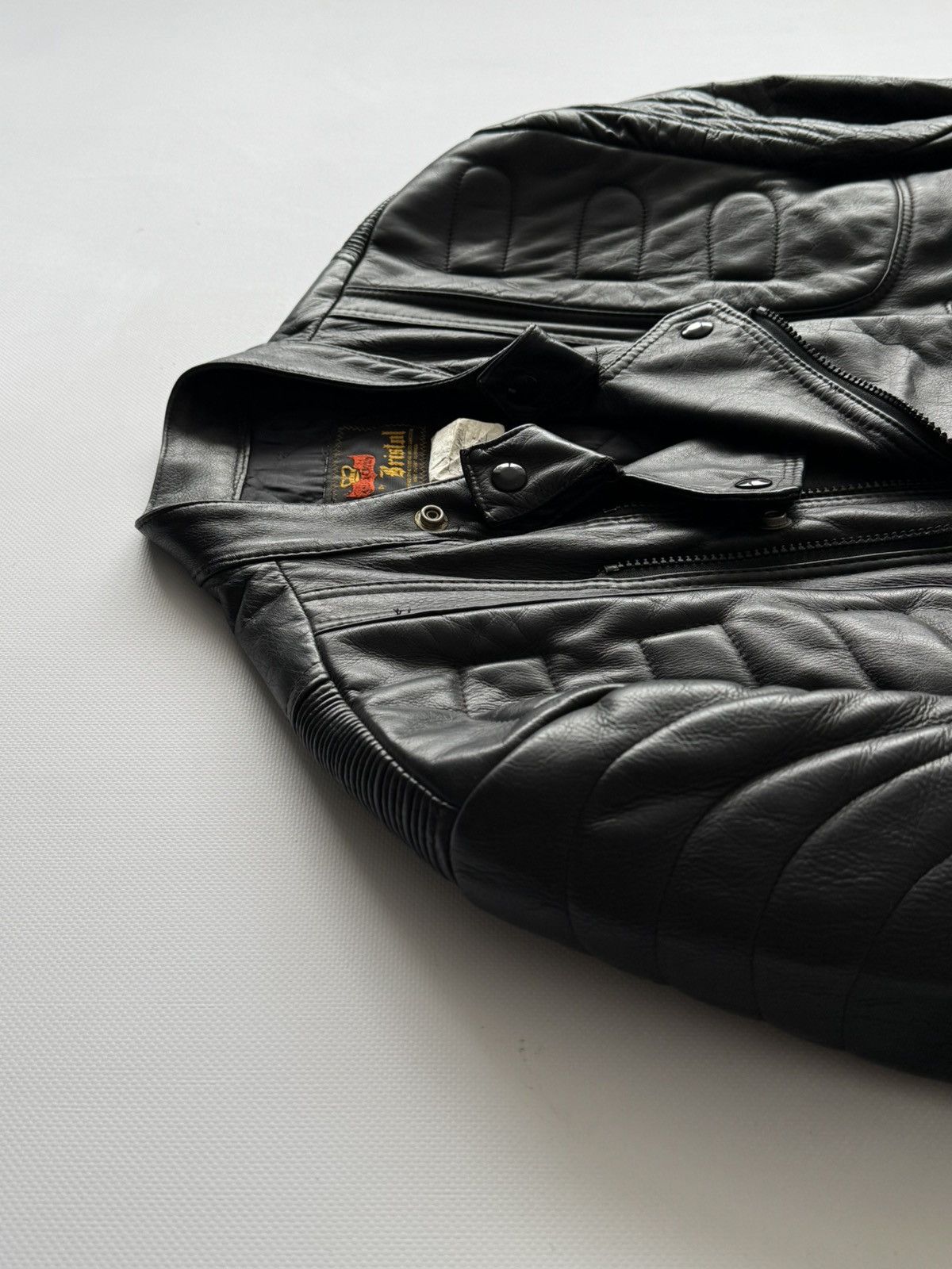 Vintage Vintage 1980s Golden Crown by Bristol Moto Leather Jacket Size US L / EU 52-54 / 3 - 4 Thumbnail