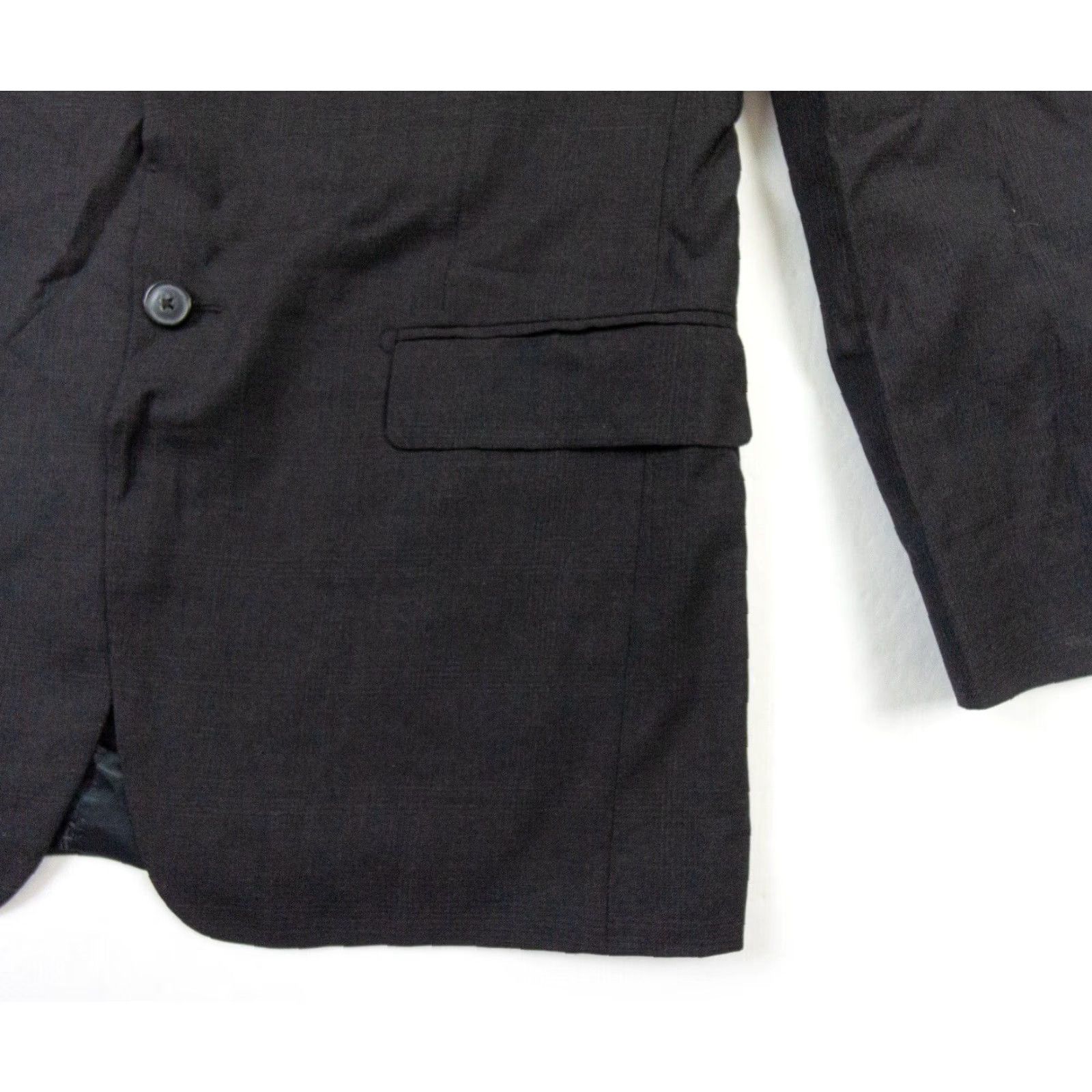Vintage Jhane Barnes Men's Blazer 40 Regular Black Wool Sport Coat Size 40R - 5 Thumbnail