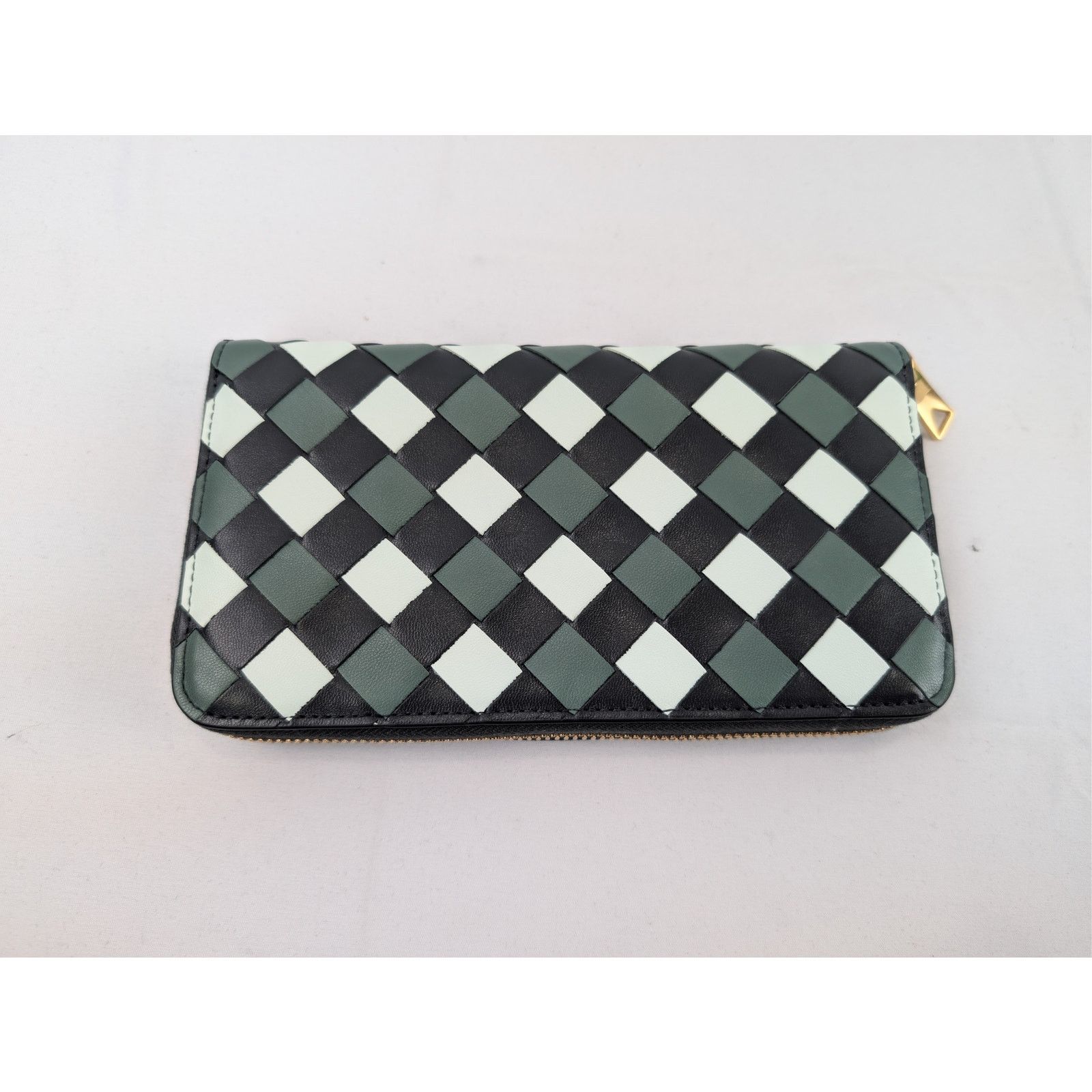 Bottega Veneta o1rshd1 Size:OS/ Intrecciato check leather zip-around wallet Size ONE SIZE - 8 Thumbnail