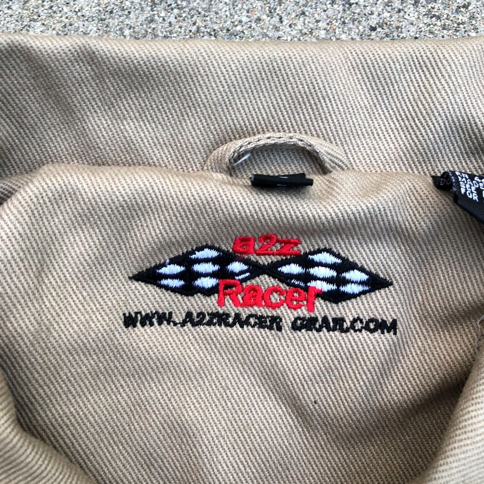 Vintage VINTAGE A2Z RACER Mechanic Jacket Men’s LARGE Beige Long Sleeve Full Zip Cotton Jacket Size US L / EU 52-54 / 3 - 3 Thumbnail