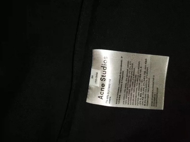 Acne Studios Acne Studios size:36 Black belt suit Size 34S - 5 Thumbnail
