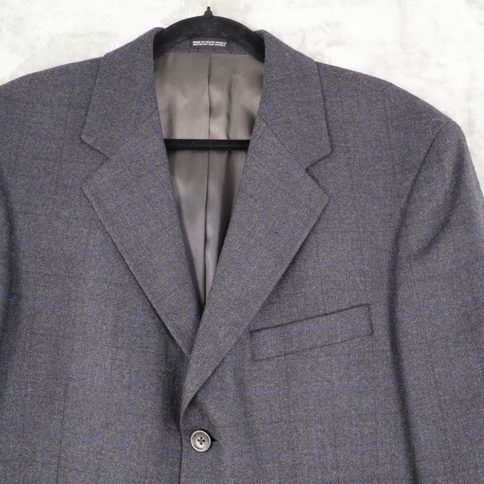 Stafford Stafford Executive Wool Cashmere Blazer Men 40L Gray Classic Size 40L - 4 Thumbnail