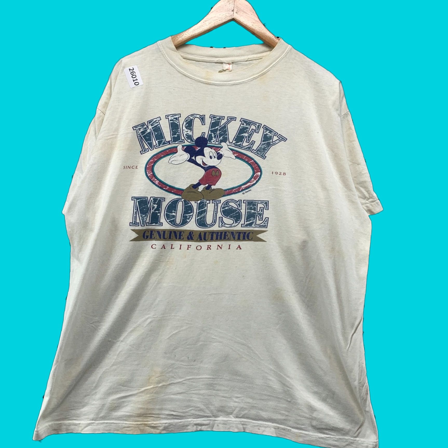 Vintage VINTAGE Sherry's Mickey Mouse XL Shirt White 24x28 Short Sleeve Crew Neck Men 80s Disney Tee Size US XL / EU 56 / 4 - 1 Thumbnail