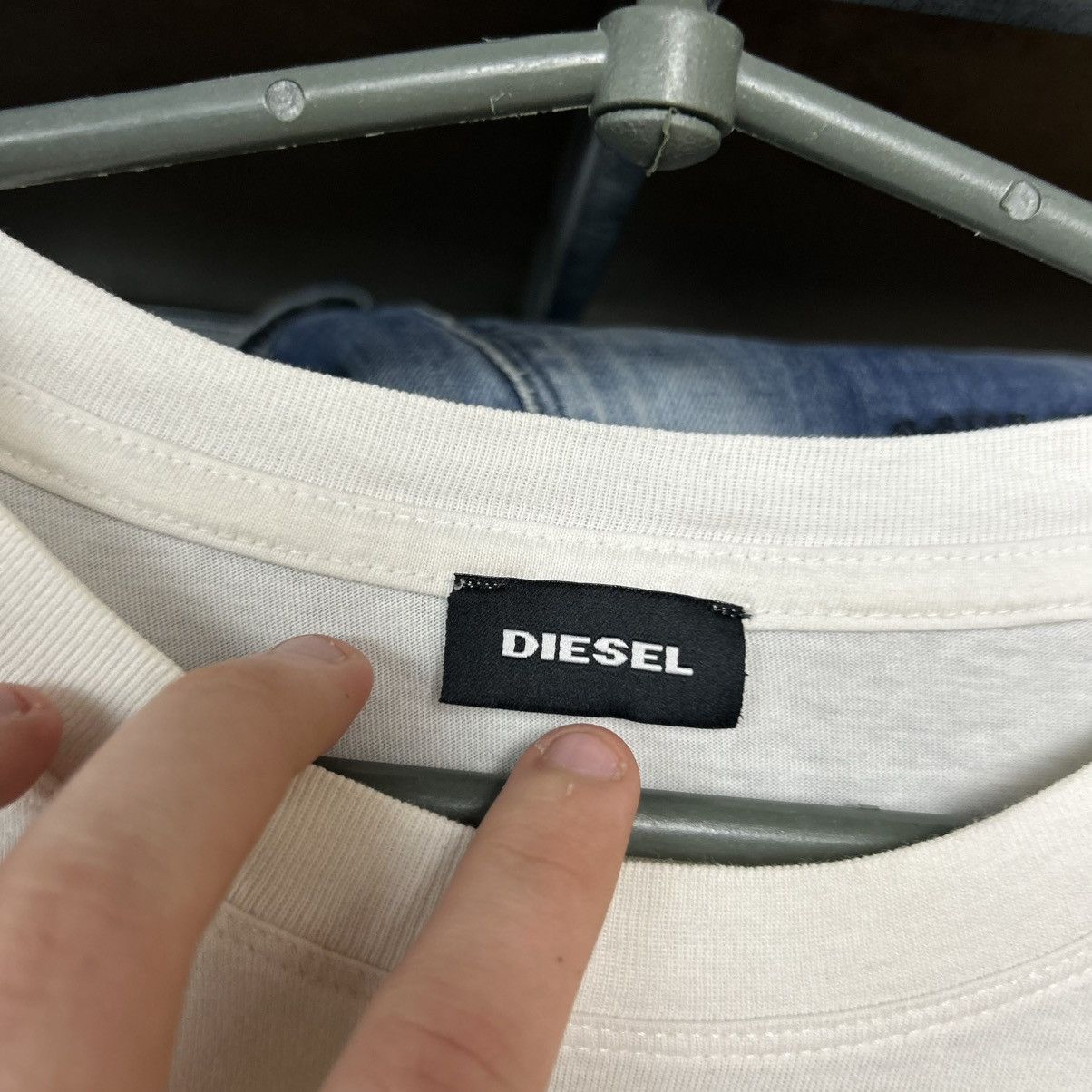 Diesel Mens Diesel Big Logo Streetwear y2k japanese tee Size US XL / EU 56 / 4 - 8 Thumbnail