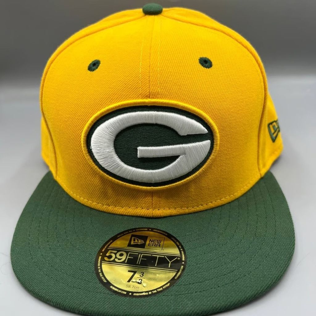 New Era Green Bay Packers Hat Men 7 3/8 59Fifty New Era Fitted Cap Size ONE SIZE - 1 Thumbnail