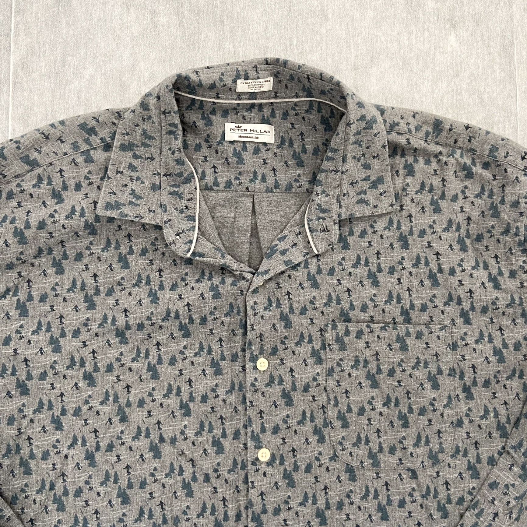 Peter Millar Peter Millar Shirt Adult 2XL Gray Mountainside Flannel Ski Geometric Cotton Mens XXL Size US XXL / EU 58 / 5 - 3 Thumbnail