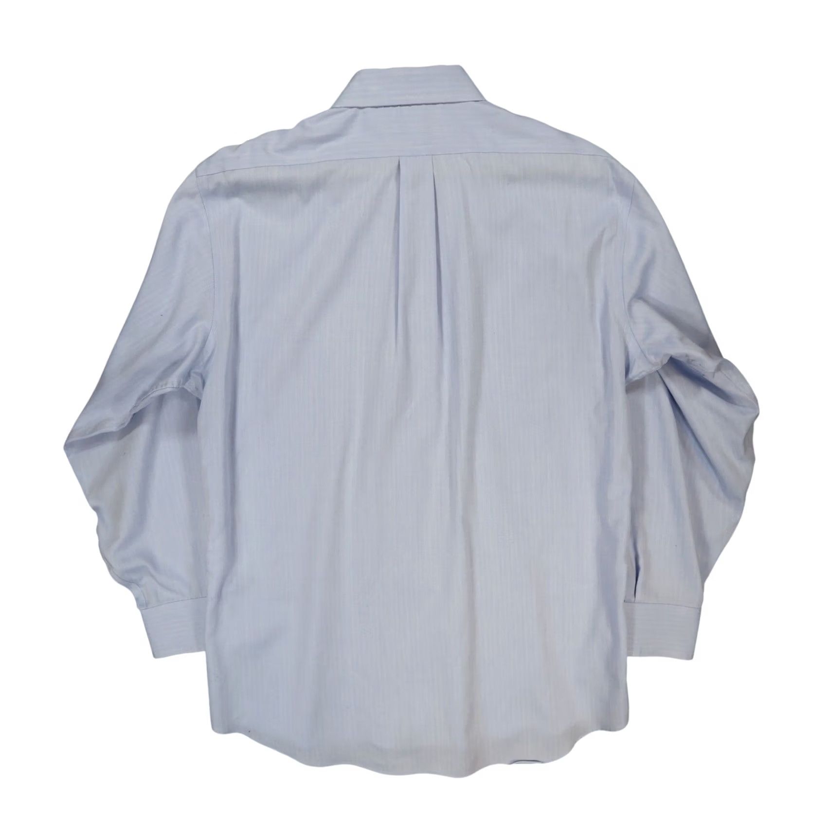 Chaps Chaps Button Front Shirt Mens 17 32/33 Blue Non-Iron Herringbone Size US XL / EU 56 / 4 - 2 Thumbnail