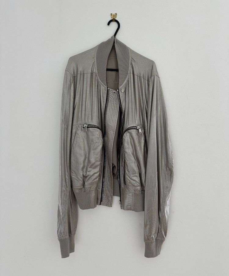 Rick Owens Rick Owens SS22 Rare Warm Silver Bauhaus Flight Jacket Size US M / EU 48-50 / 2 - 3 Thumbnail