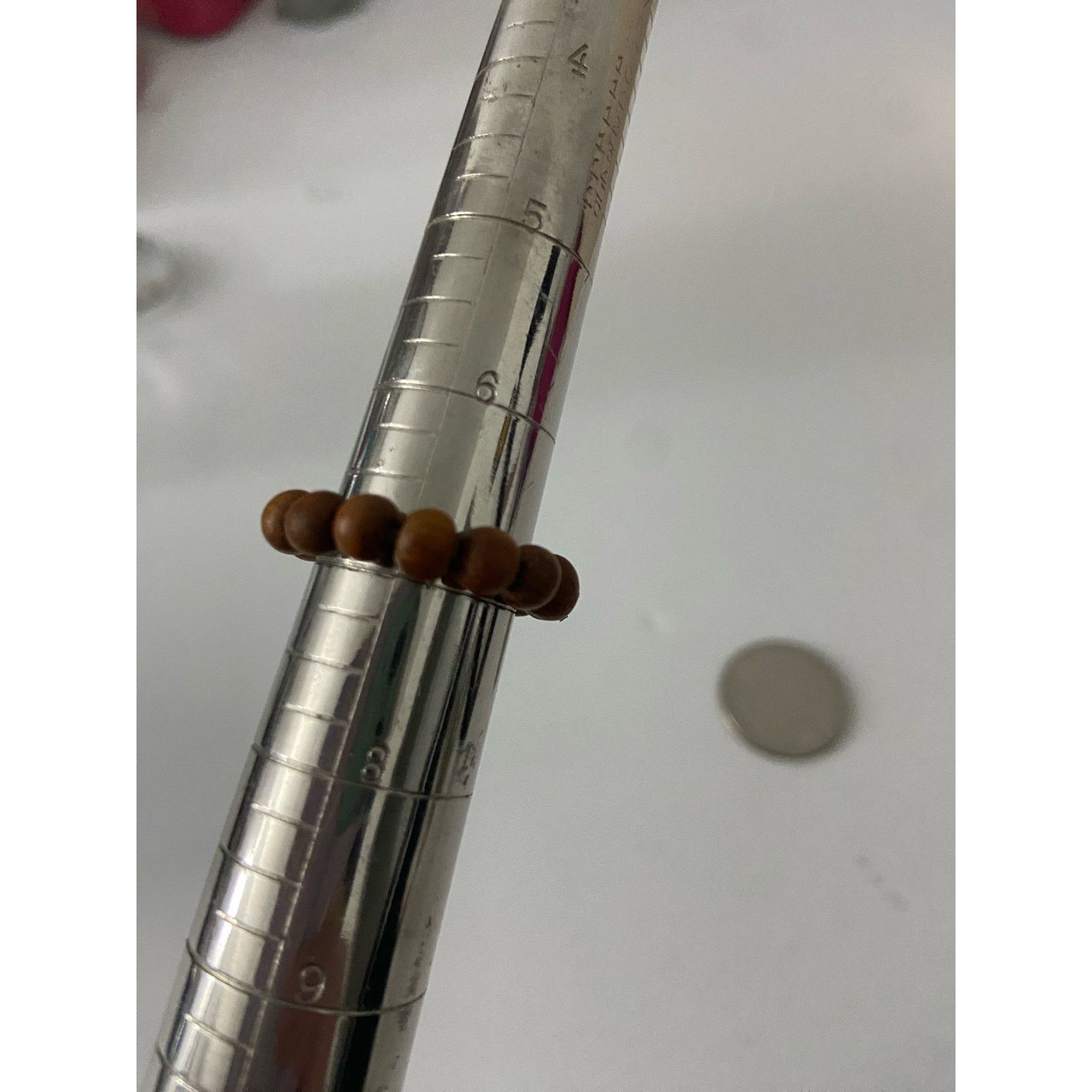 Handmade wood bead ring size 7 Size ONE SIZE - 2 Thumbnail