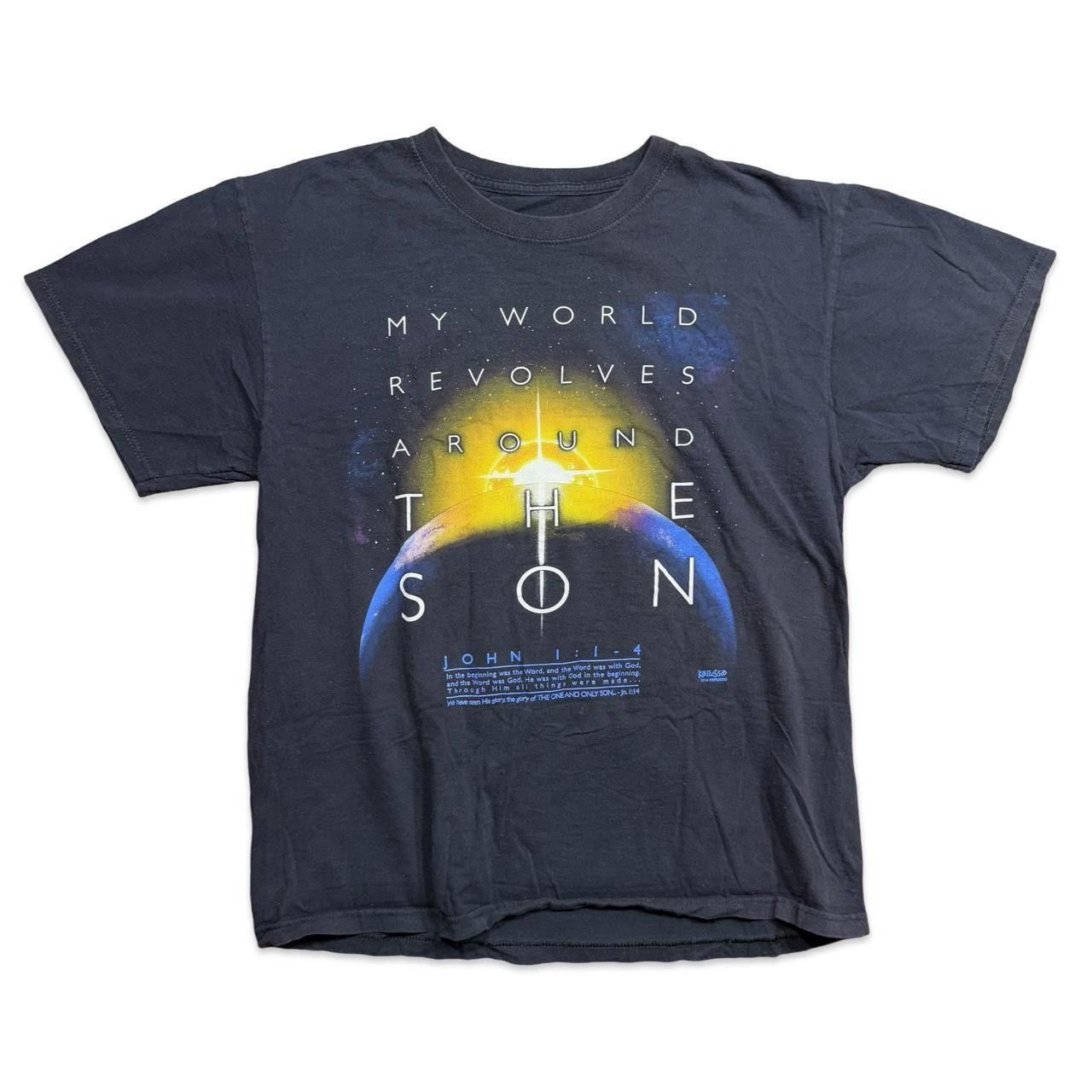 Designer Kerusso Y2K "My World" Christian Religious T-Shirt Size US L / EU 52-54 / 3 - 1 Thumbnail