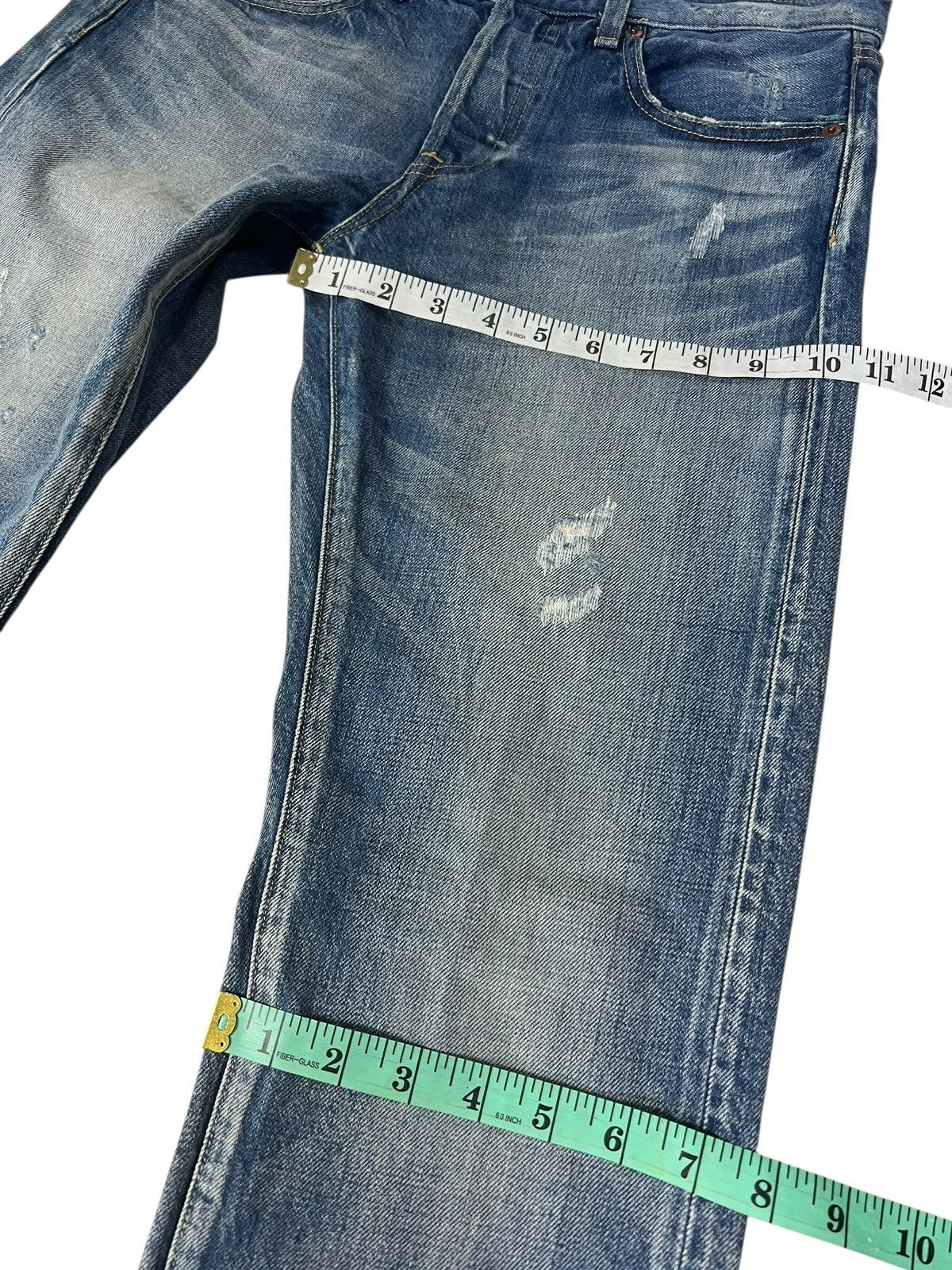 Japanese Brand Vintage Japanese Brand Selvedge Distress Denim Jean Size US 31 - 19 Thumbnail