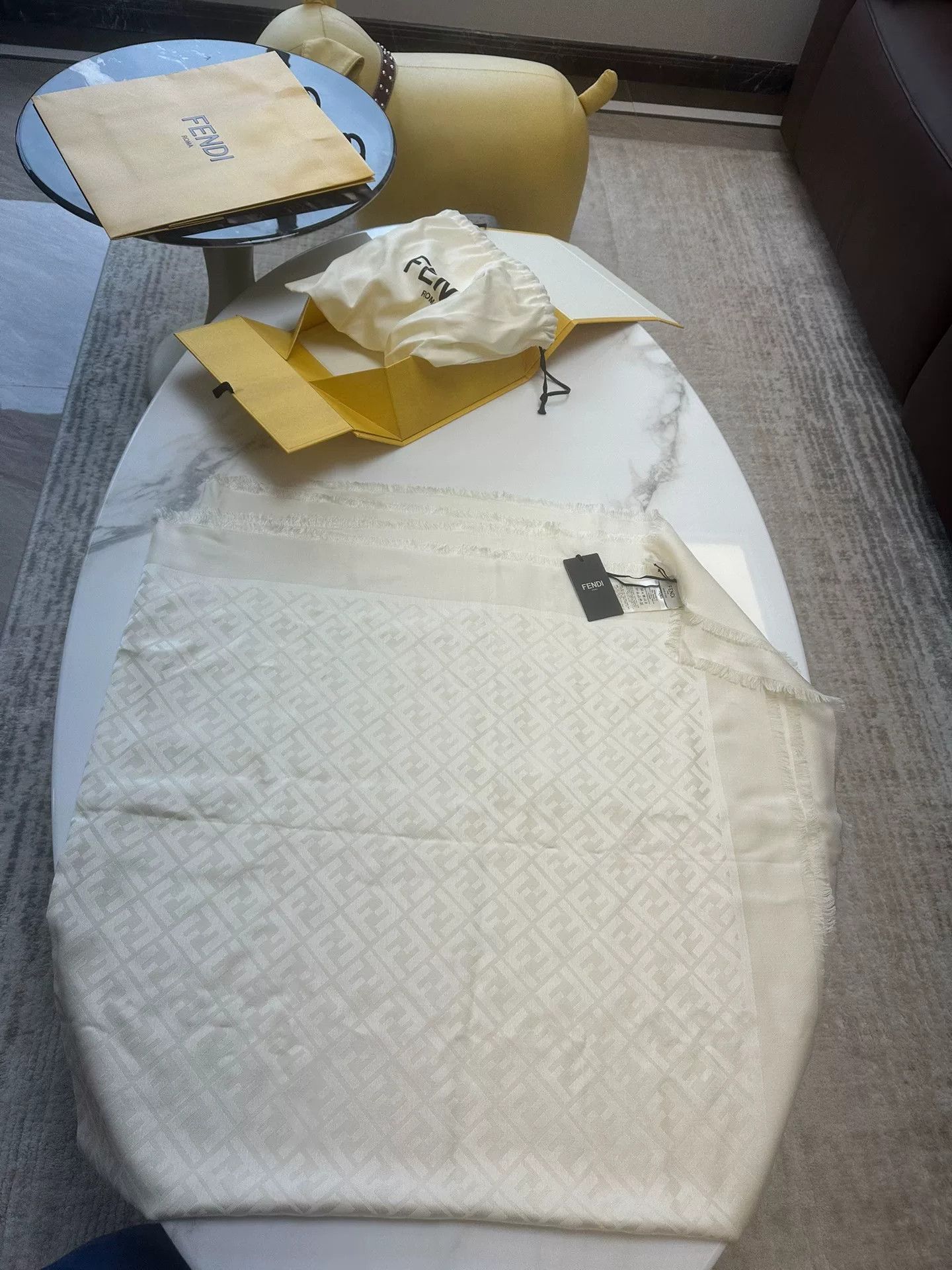 fendi silk wool scarf shawl 140x140