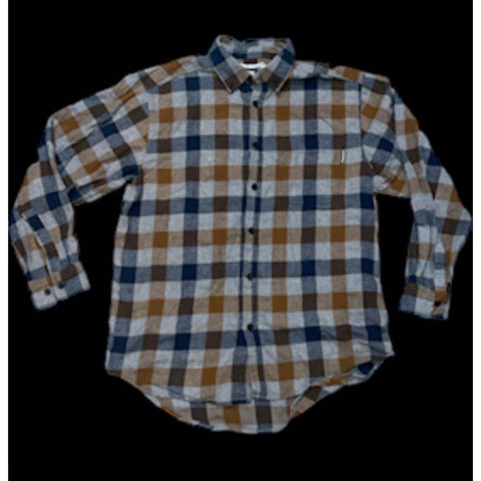 Vintage Wolverine Button-Up Shirt Men L Flannel Checkered Long Sleeve Gray Blue Tan Casual Workwear Size US L / EU 52-54 / 3 - 3 Thumbnail