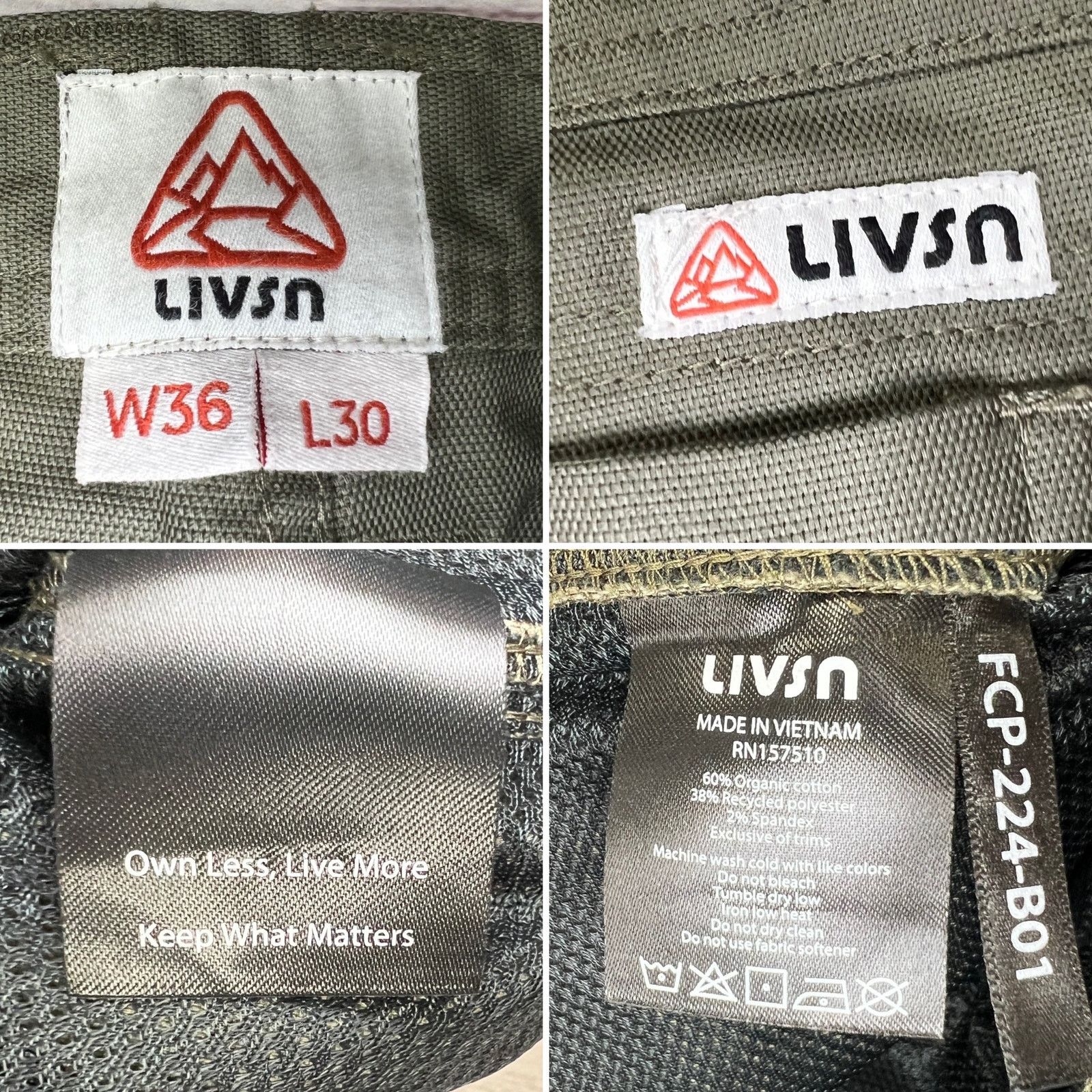 Other LIVSN Flex Canvas Utility Pants Olive Original Fit 36x30 Size US 36 / EU 52 - 3 Thumbnail