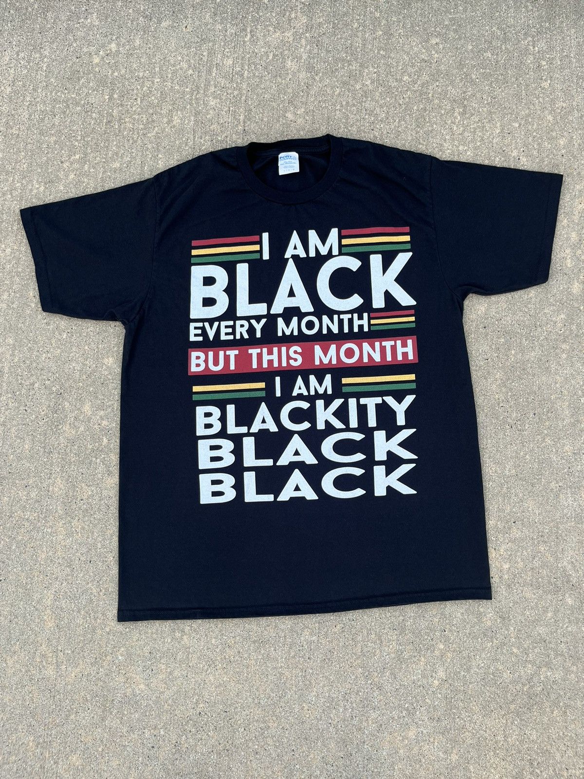 Other CRAZY VINTAGE ADULT HUMOR “I AM BLACK EVERY MONTH” T-SHIRT Size US L / EU 52-54 / 3 - 2 Thumbnail