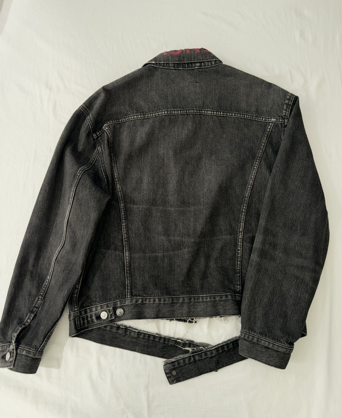 Balenciaga Balenciaga Oversized Embroidered Denim Jacket - FR36 Size XS / US 0-2 / IT 36-38 - 2 Thumbnail