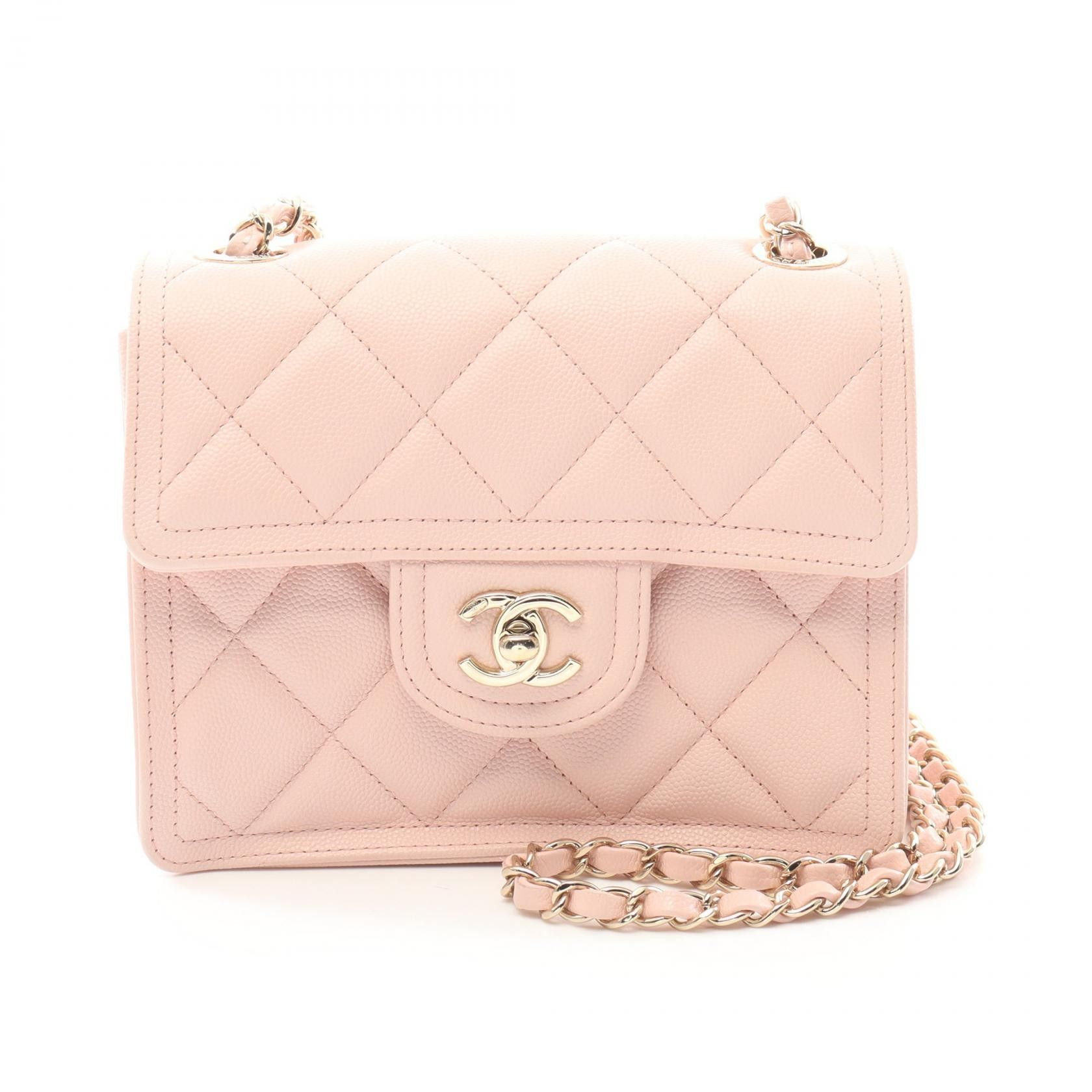 Chanel Chanel Matelasse Caviar Skin Shoulder Bag Leather Shoulder Bag As4406 in Pink, Women's