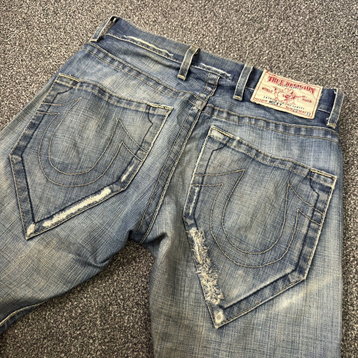 True Religion Destroyed True Religion Long Jean Hysteric Glamour Style LGB Size US 29 - 7 Thumbnail