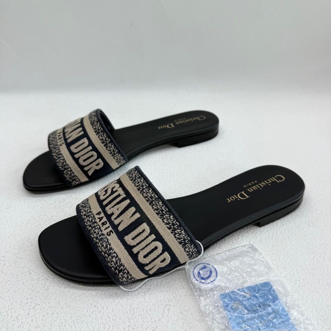 Dior Dior Retro Embroidered Blue Sandals us_6-5 Women Size US 6.5 / IT 36.5 - 1 Thumbnail