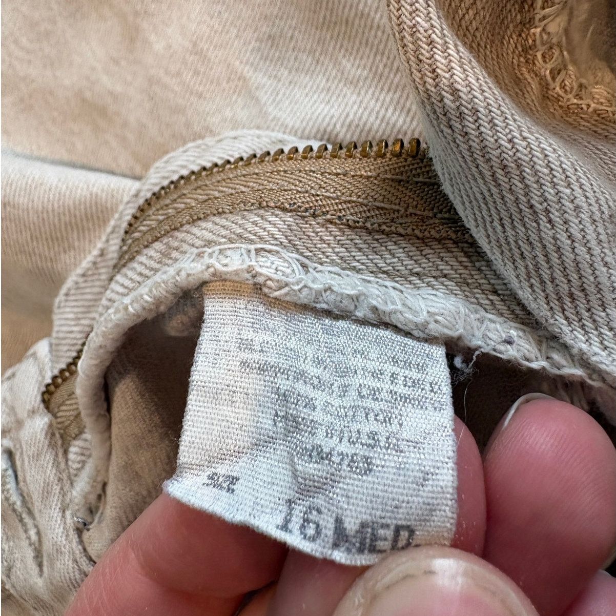 Lee × Vintage Vintage Riders by Lee Beige Denim Jeans (32x30) Size 16 MED Size 38" / US 16 / IT 52 - 12 Thumbnail