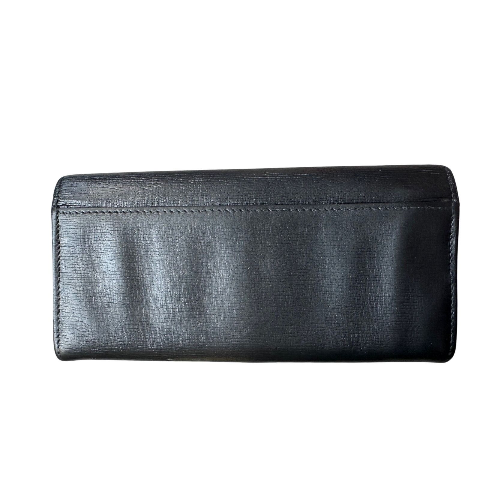 Gucci Gucci Black Long Bifold Wallet with Silver Belt Buckle Size ONE SIZE - 3 Thumbnail