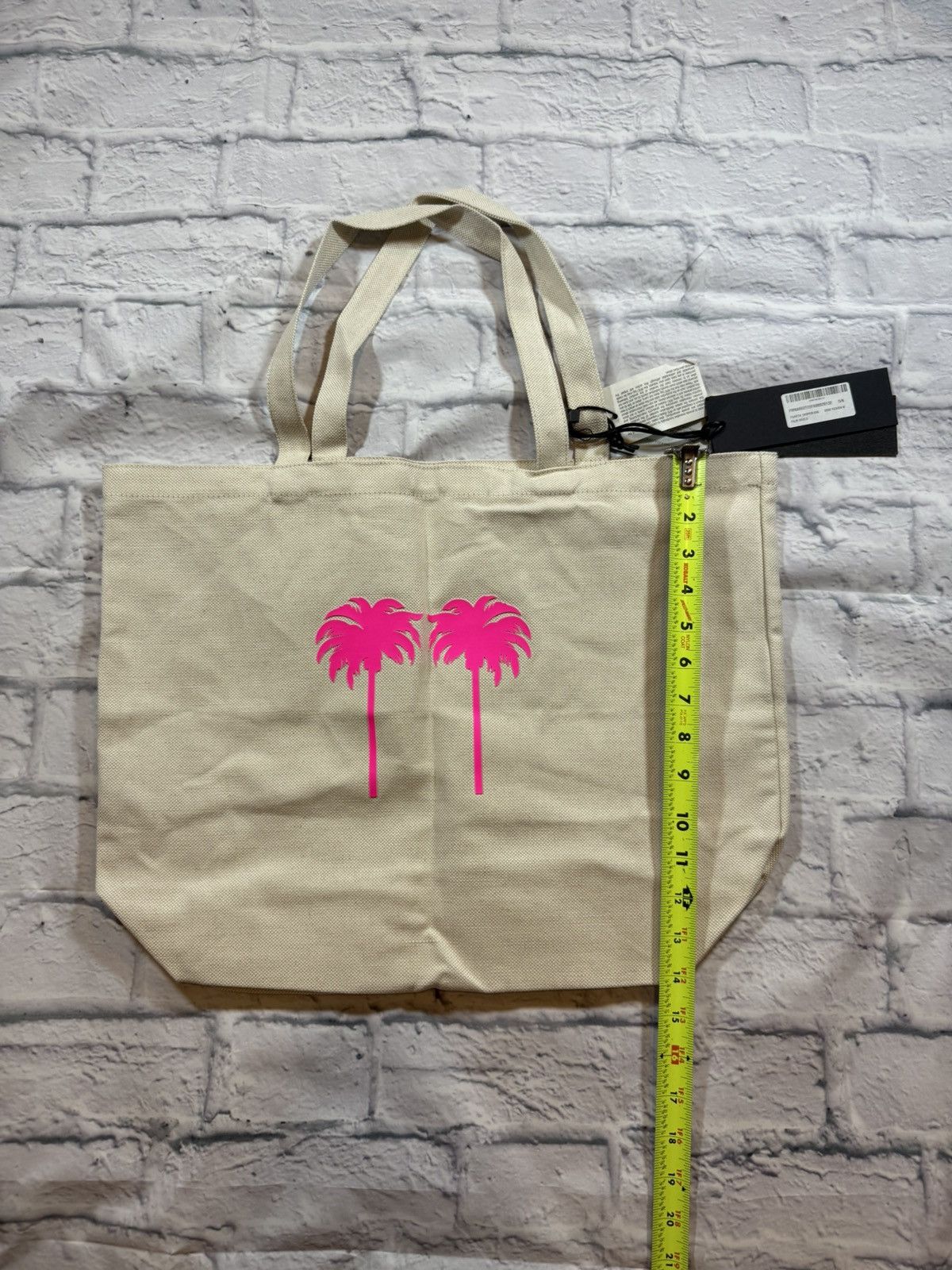 Palm Angels Palm Angels Miami Beach Cotton Canvas Shopper Bag Tote NWT Size ONE SIZE - 11 Thumbnail
