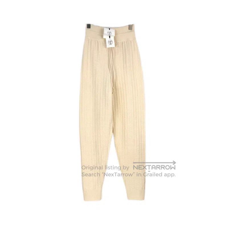 Hermes Hermes Off-White Full H Wool Trousers Size 25" / US 0 / IT 36 - 1 Thumbnail