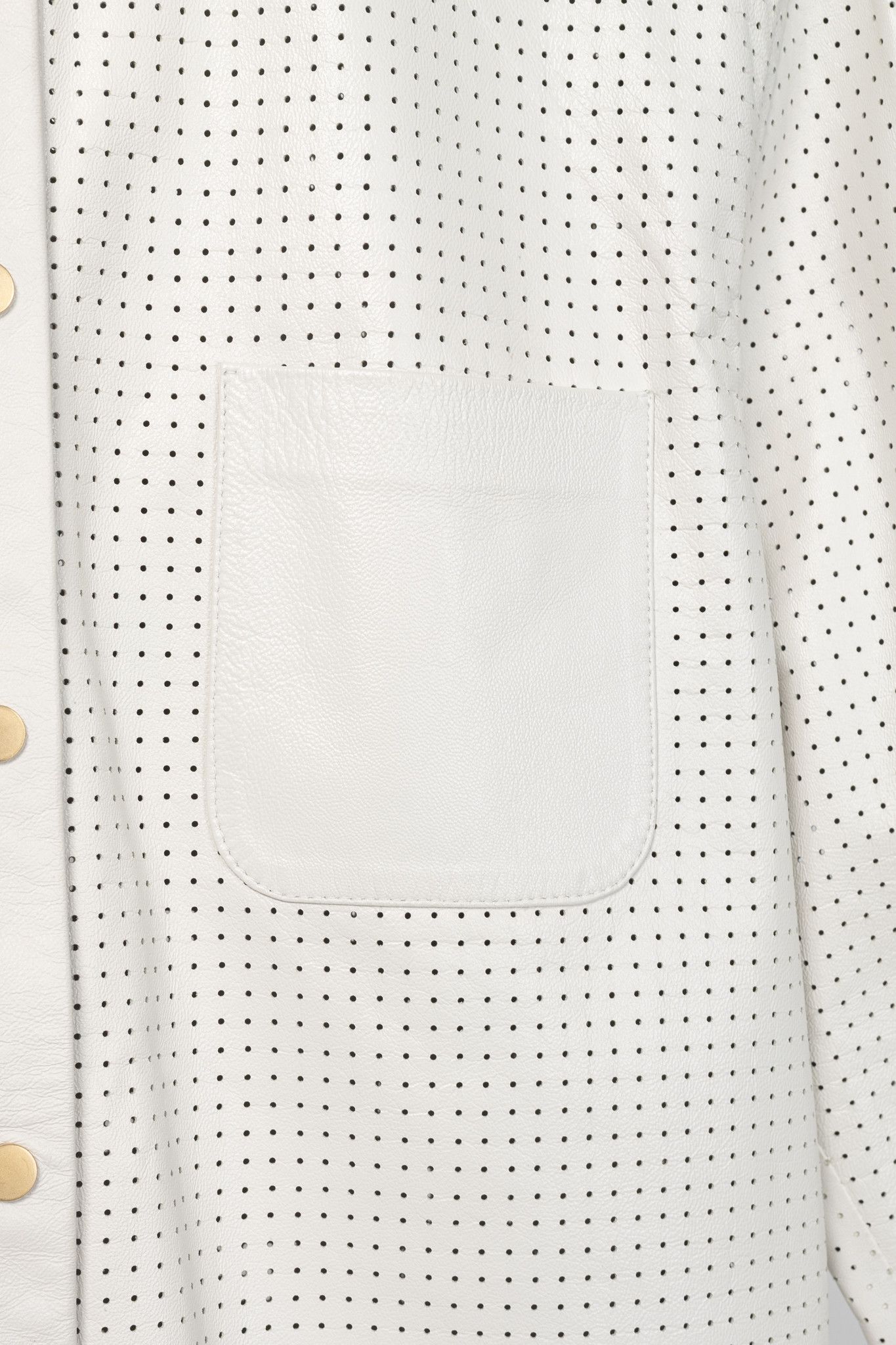 Other Lorena Antoniazzi Perforated Leather Snap-Closure Shacket Size M / US 6-8 / IT 42-44 - 8 Thumbnail