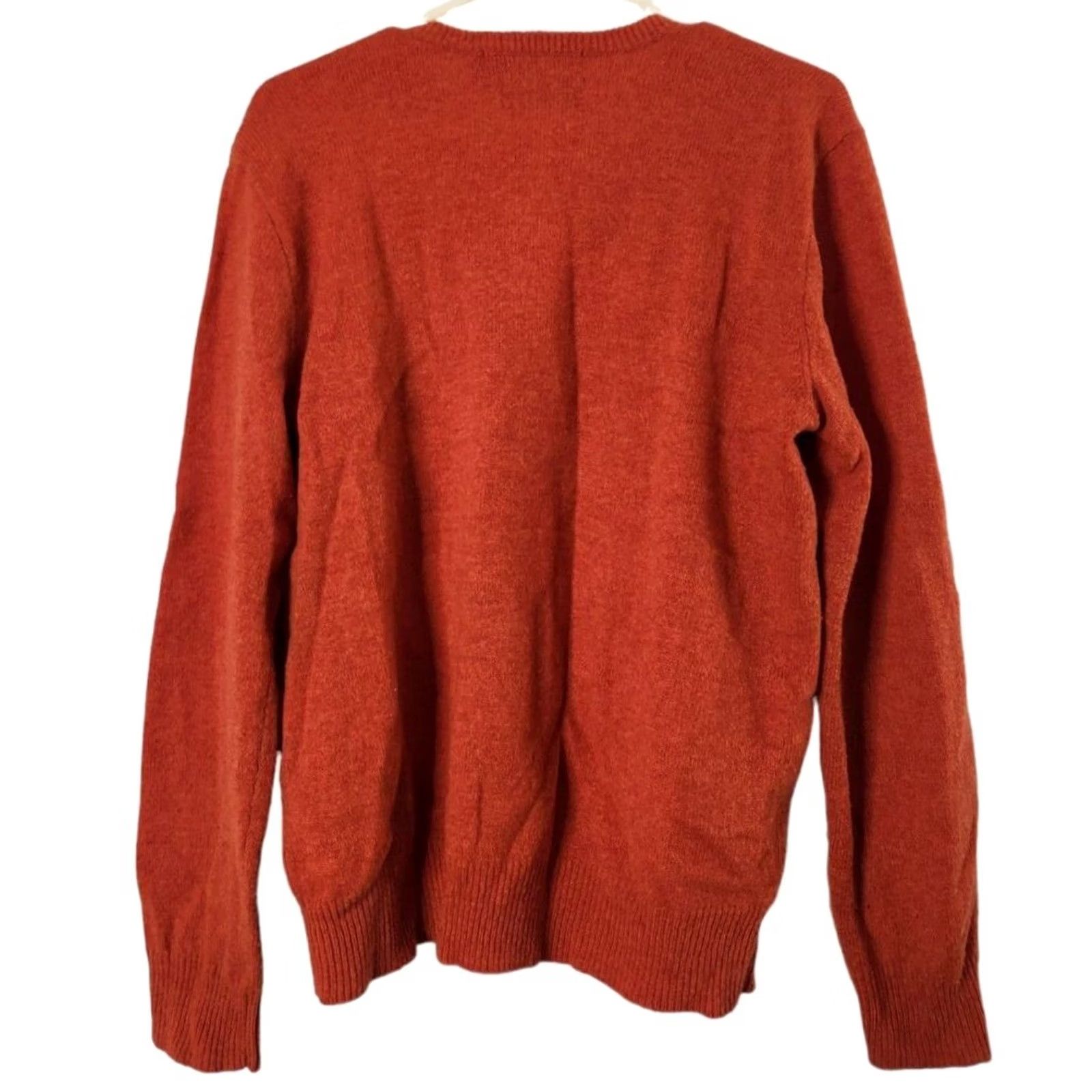 Polo Ralph Lauren Polo Ralph Lauren Mens M Orange Lambswool V-Neck Pullover Sweater Long Sleeve Size US M / EU 48-50 / 2 - 2 Thumbnail