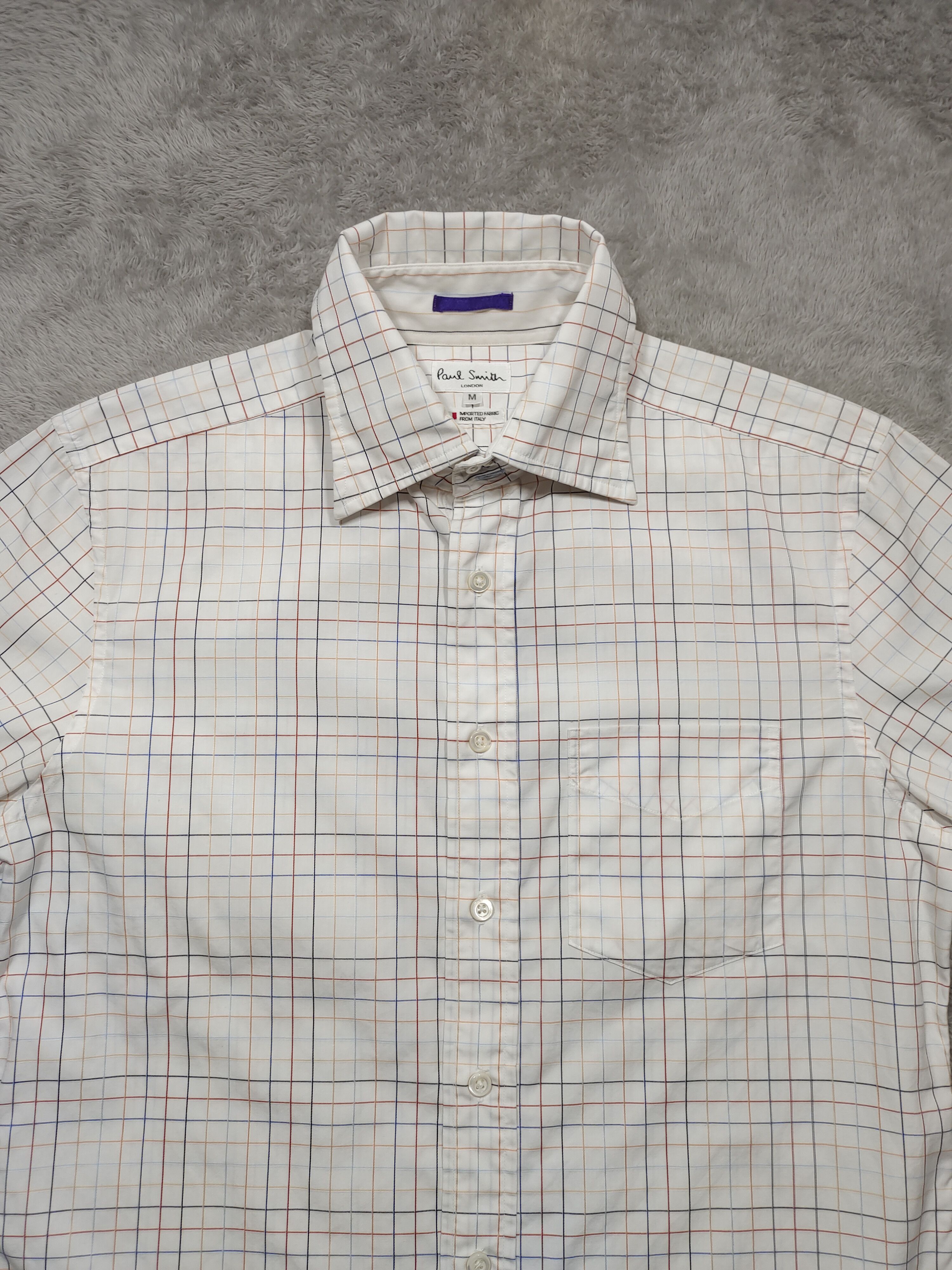Designer PAUL SMITH BUTTON UP MULTICOLOR CHECKERD SHORT SLEEVE SHIRT Size US M / EU 48-50 / 2 - 6 Thumbnail