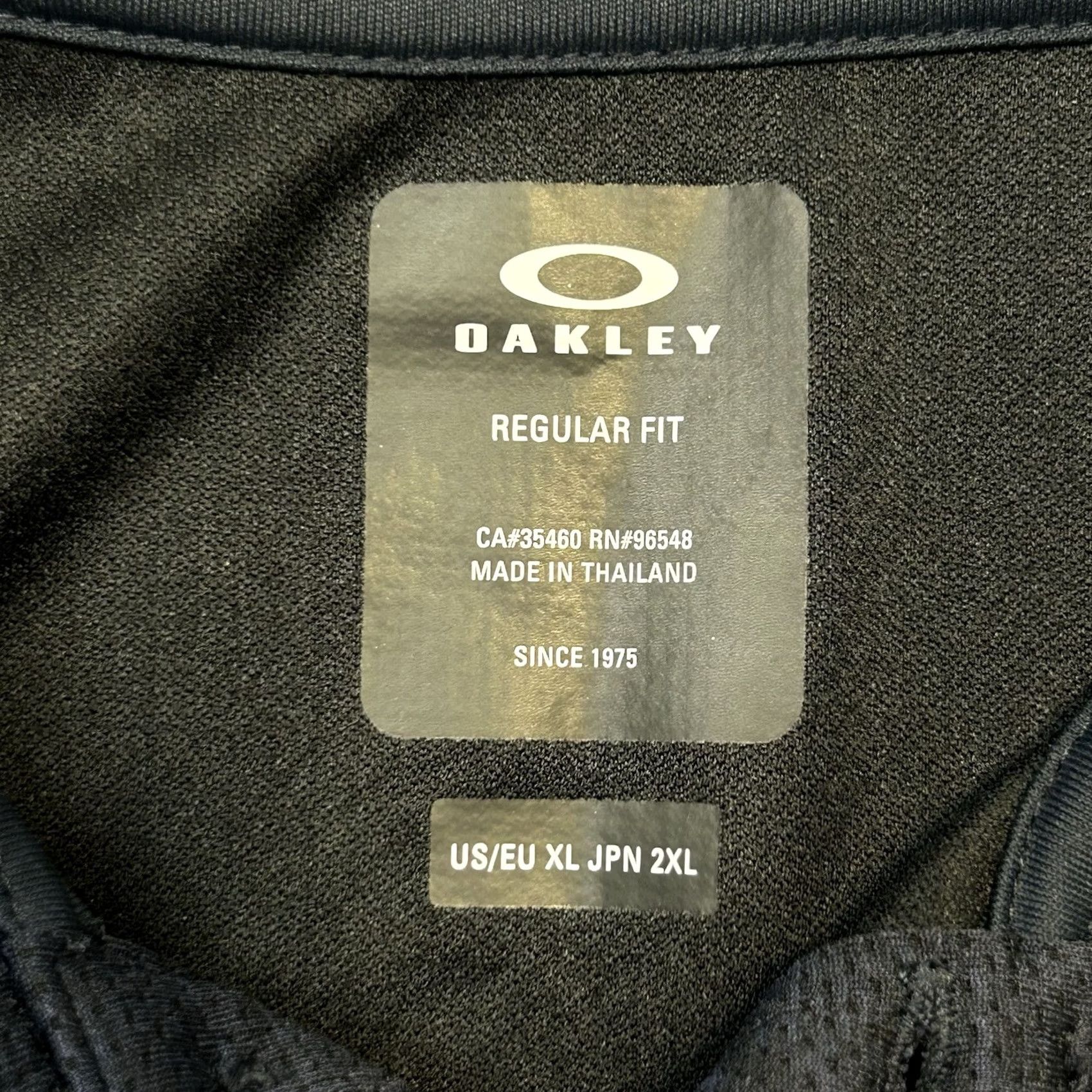 Oakley VINTAGE Oakley Aero Ellipse Polo Shirt Mens XL Navy Blue Center Logo and Spellout Size US XL / EU 56 / 4 - 8 Thumbnail