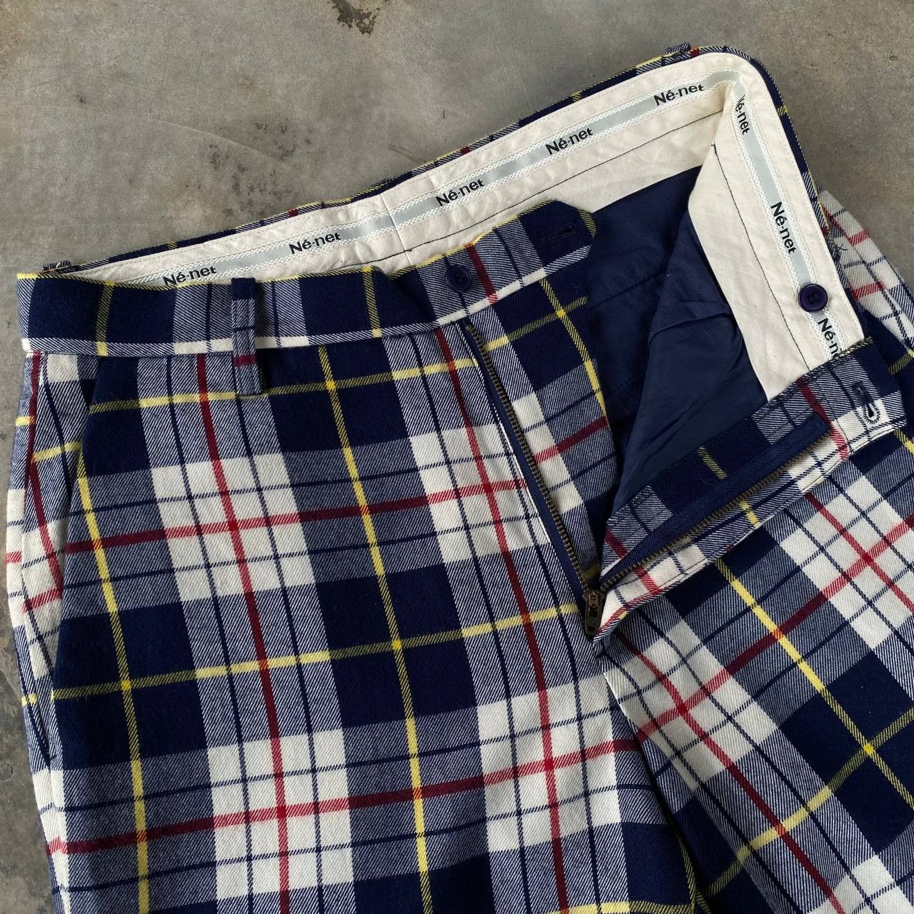 Issey Miyake Ne-net by Issey Miyake Plaid Cropped Pants Dance Punk Size US 30 / EU 46 - 12 Thumbnail