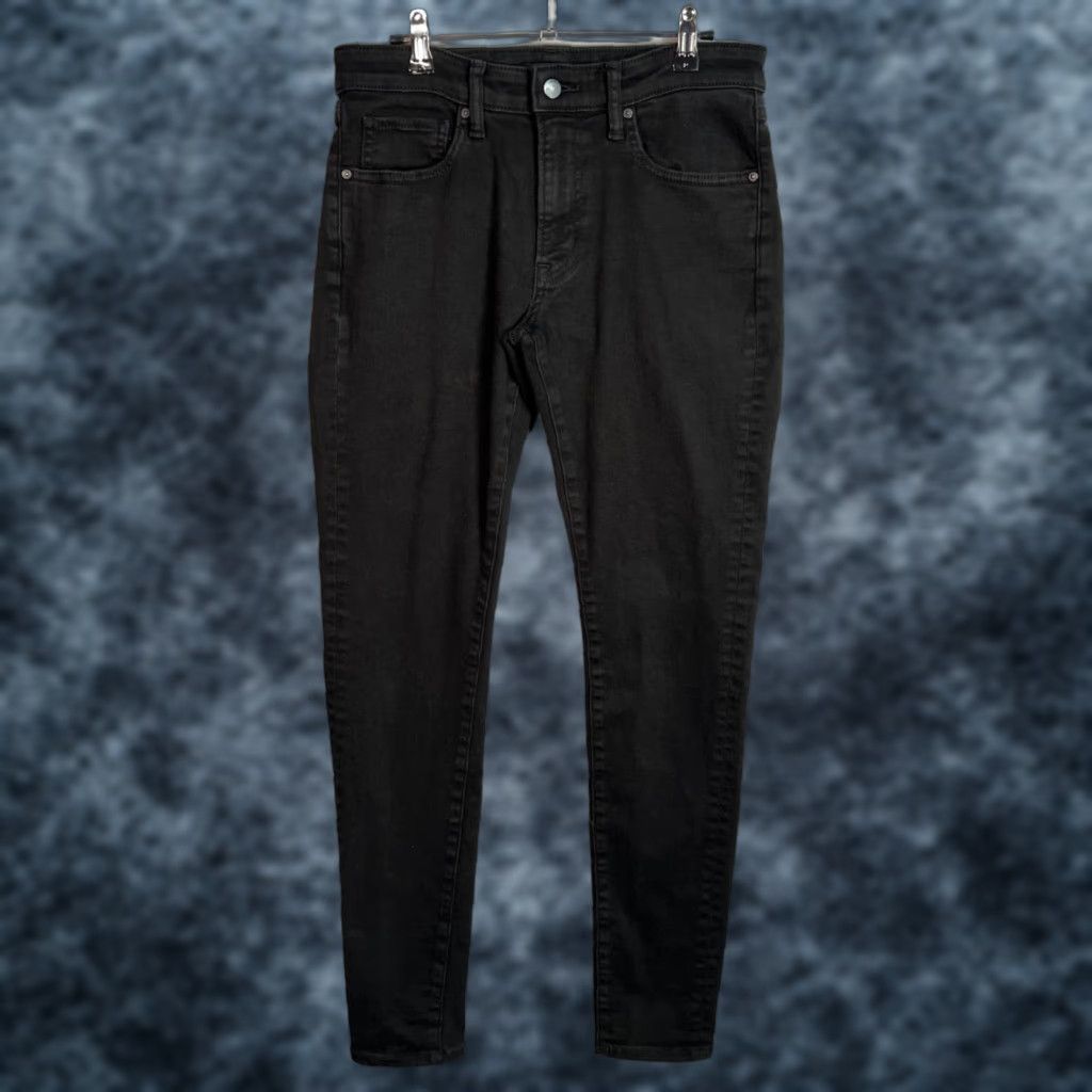 Uniqlo Uniqlo Womens Black Skinny Fit Jeans Size 31 Dark Wash Denim Size 24" / US 00 / IT 34 - 1 Thumbnail