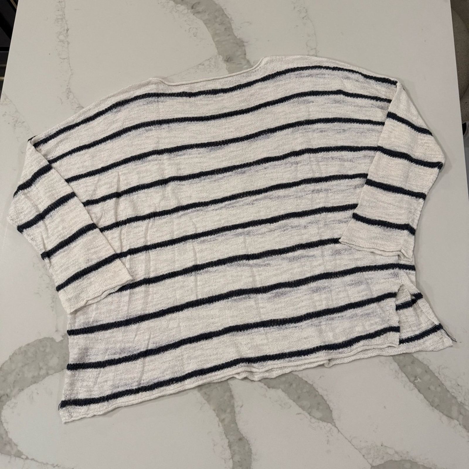 Lou & Grey Lou & Grey Textured Knit Stripe Crewneck Sweater Women Large Size L / US 10 / IT 46 - 6 Thumbnail