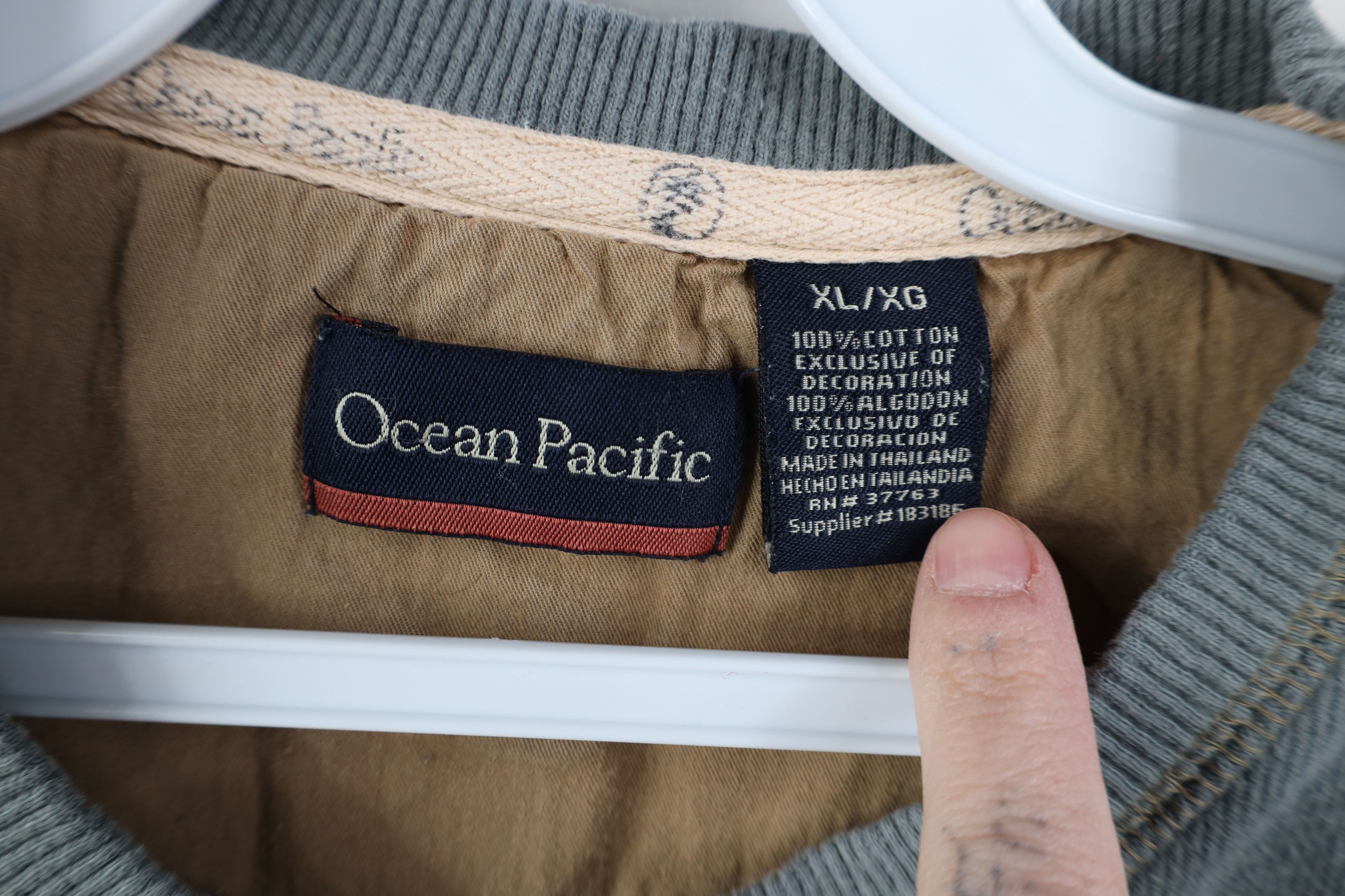 Ocean Pacific Vintage 90s Y2K Ocean Pacific Surfing Henley T-Shirt Teal Size US XL / EU 56 / 4 - 8 Thumbnail