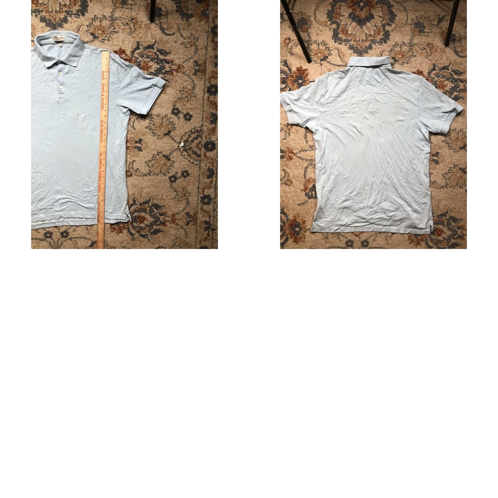 Peter Millar Peter Millar Polo Shirt Mens M Blue Solid Golf Cotton Blend Short Sleeve Size US M / EU 48-50 / 2 - 8 Thumbnail
