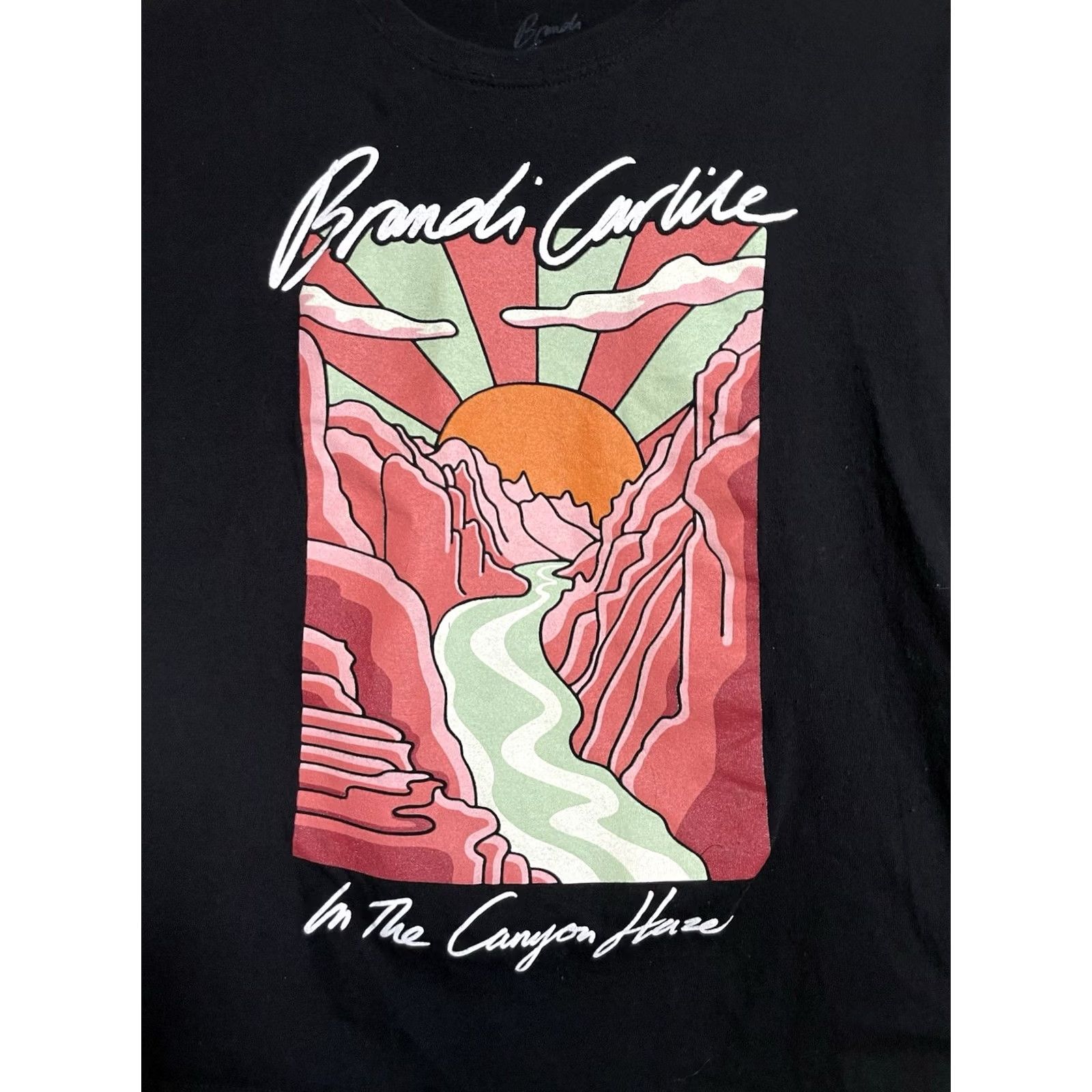 Vintage Brandi Carlile Shirt Black Graphic Print Rock Music Women’s S Short Sleeve Crew Neck Casual T-Shirt Size S / US 4 / IT 40 - 2 Thumbnail