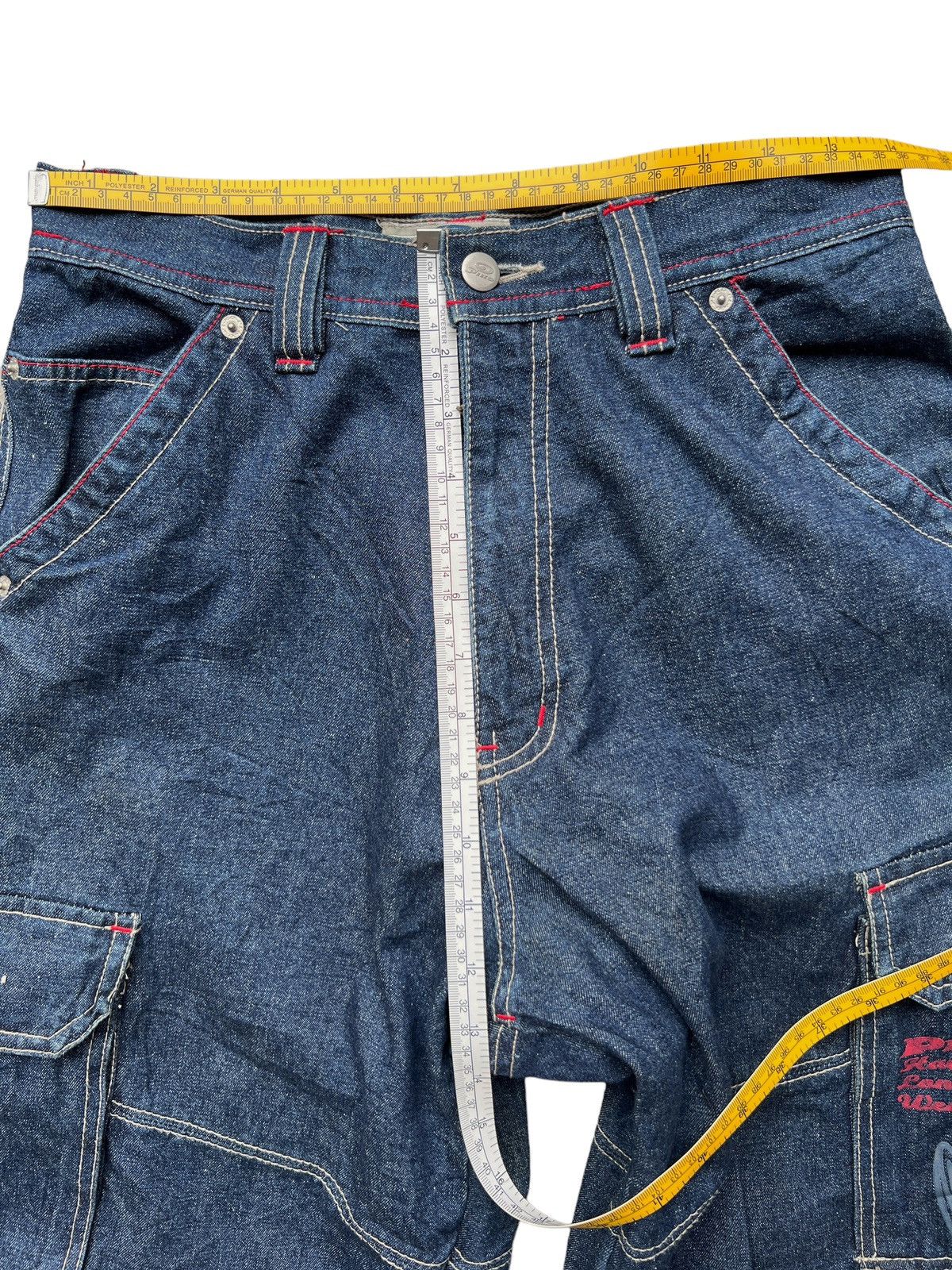 JNCO Piko Baggy Cargo Multipocket Tactical Denim Jeans 28x31 Size US 28 / EU 44 - 10 Thumbnail