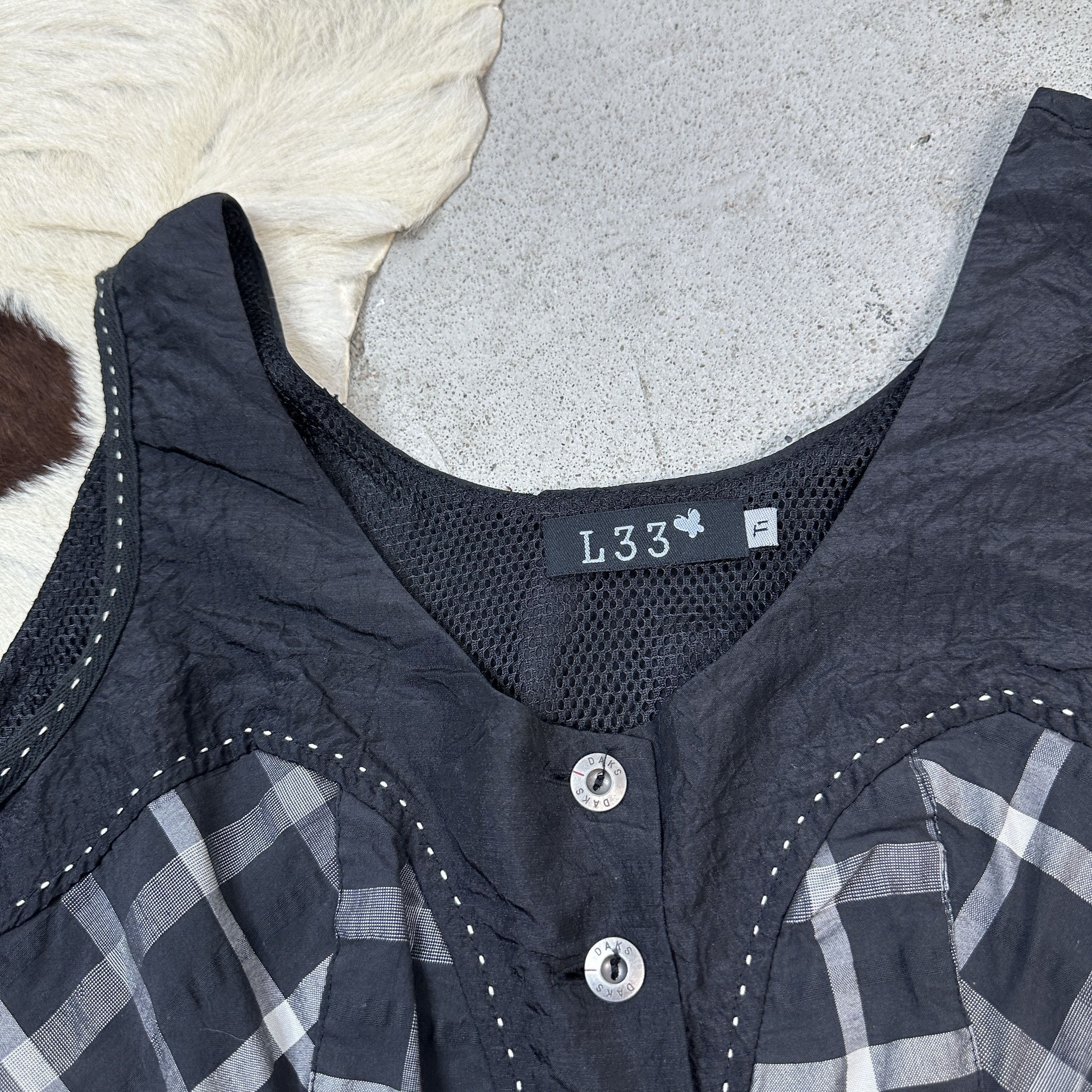 Vintage Vintage Avant Garde Archive 00s Checkered Buttoned Corset Size S / US 4 / IT 40 - 2 Thumbnail