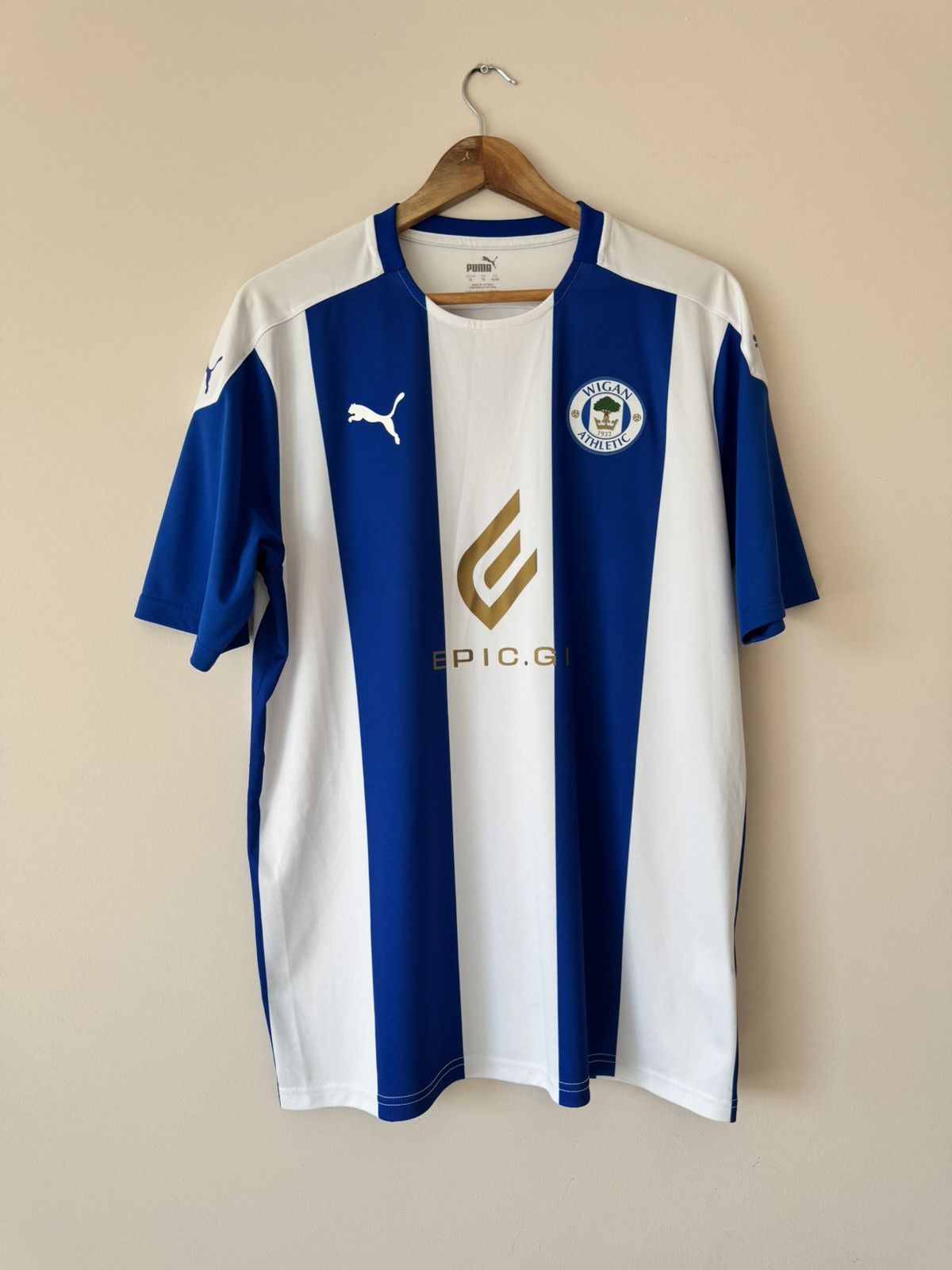 Puma Wigan Athletic 2021-2022 Home Soccer Jersey Football Shirt Size US XL / EU 56 / 4 - 1 Thumbnail