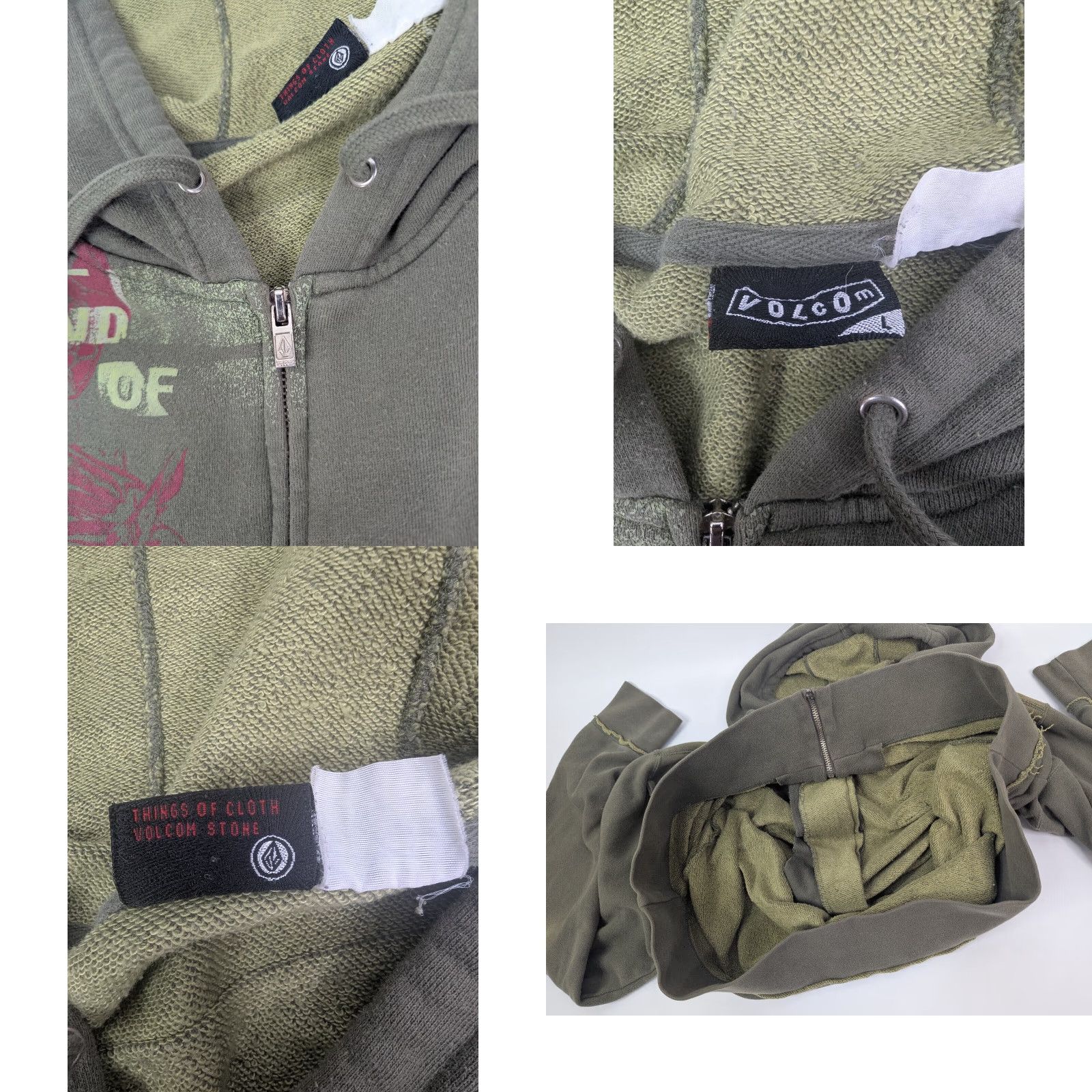 Quiksilver Vtg Volcom Zip Hoodie Large Surf Skate Grunge Vaporwave Y2K Streetwear Green Men L Brand: Quiksilver? Size US L / EU 52-54 / 3 - 9 Thumbnail