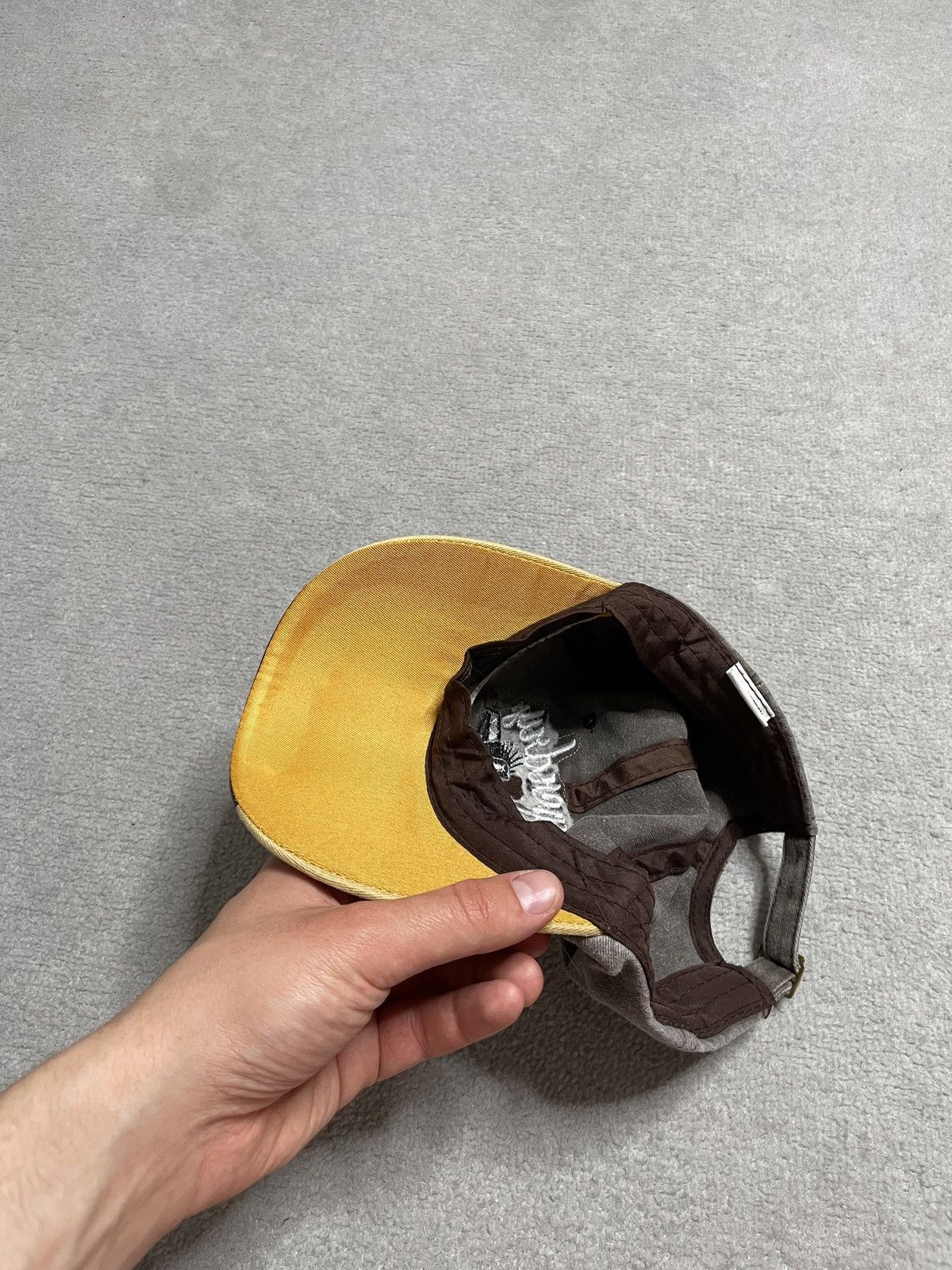 Vintage Vintage Washed Brown Cap Hat Big Print Eagle Drip Swag Drain Size ONE SIZE - 5 Thumbnail