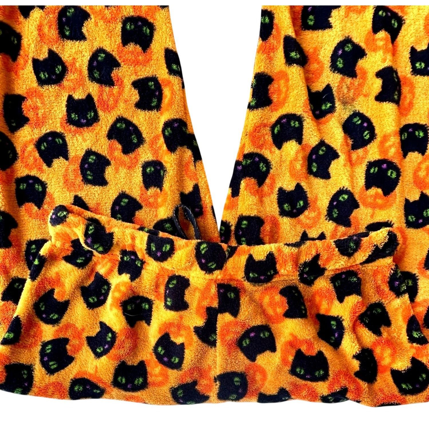 Other Pillow Talk Pajama Bottoms Medium Black Cats Jack O Lanterns Size 30" / US 8 / IT 44 - 10 Thumbnail